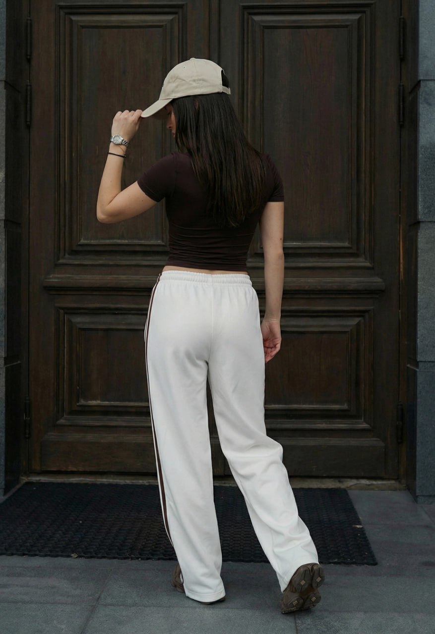 Damskie spodnie dresowe Staff pat white