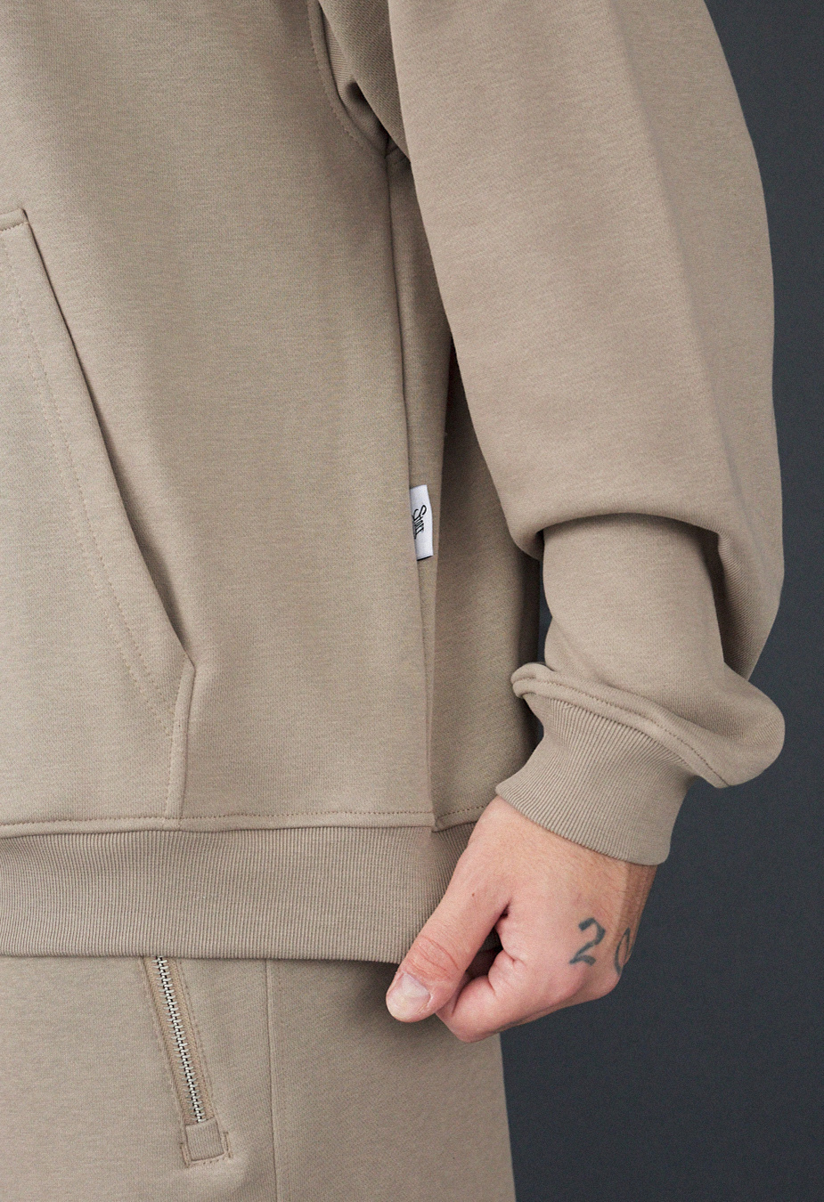 Dres Staff pa zip light brown oversize