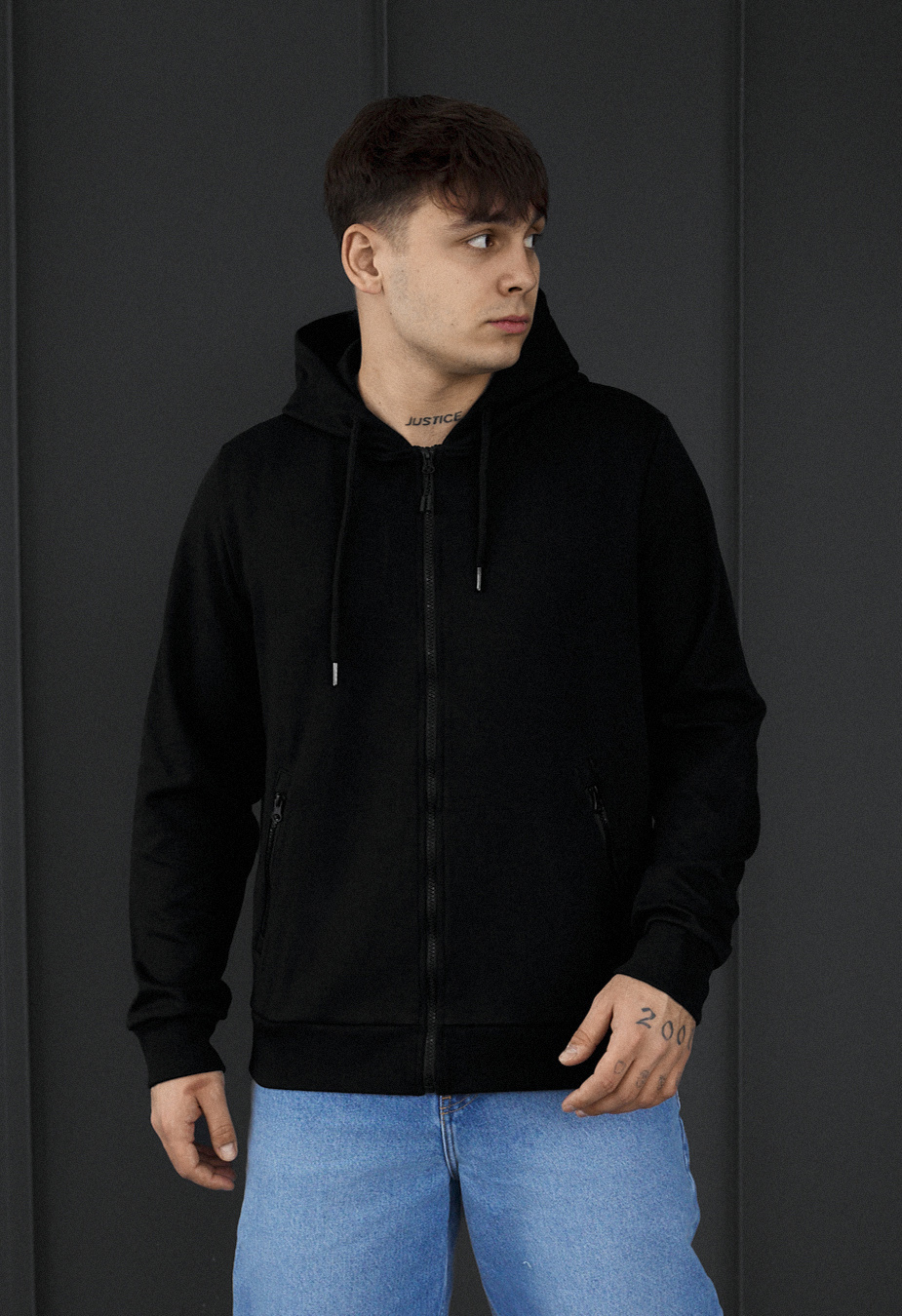 Bluza Staff se black zip