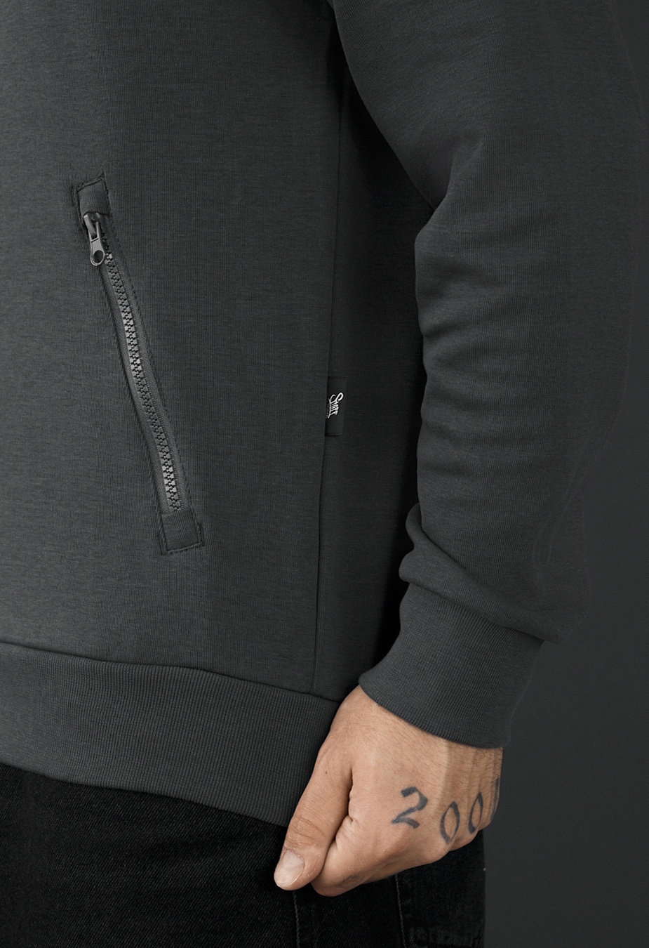 Bluza Staff se dark gray zip