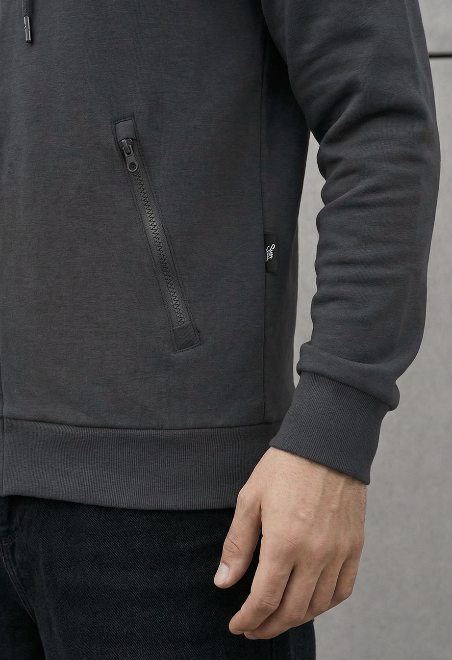 Bluza Staff se dark gray zip