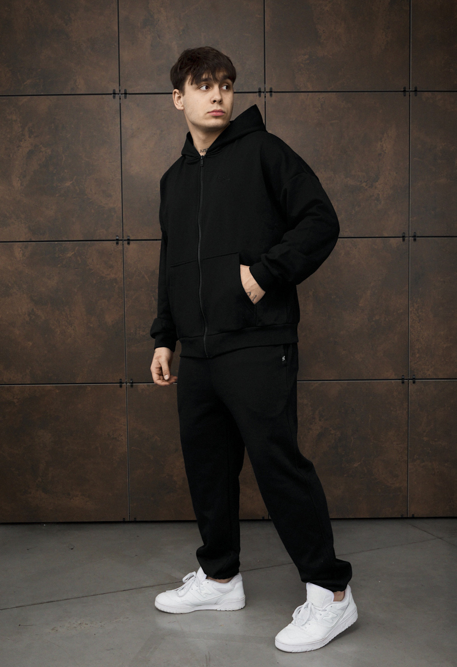 Dres Staff fin zip black oversize