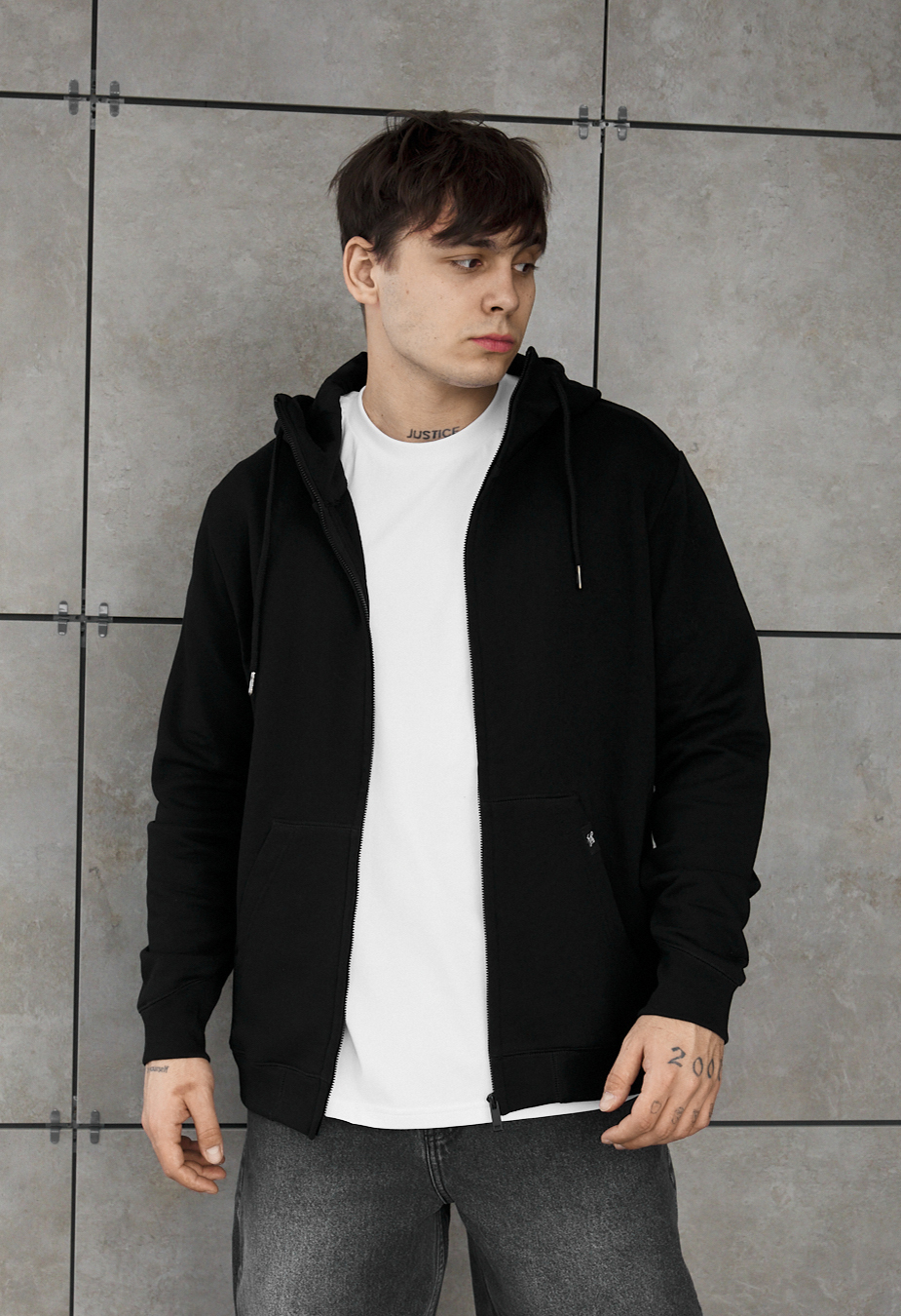 Bluza Staff zip black