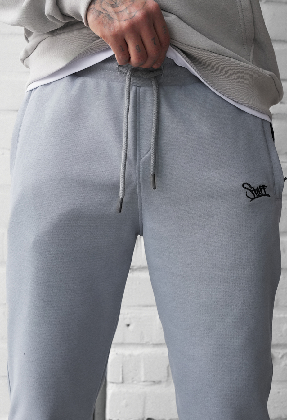 Spodnie dresowe Staff ho logo light gray