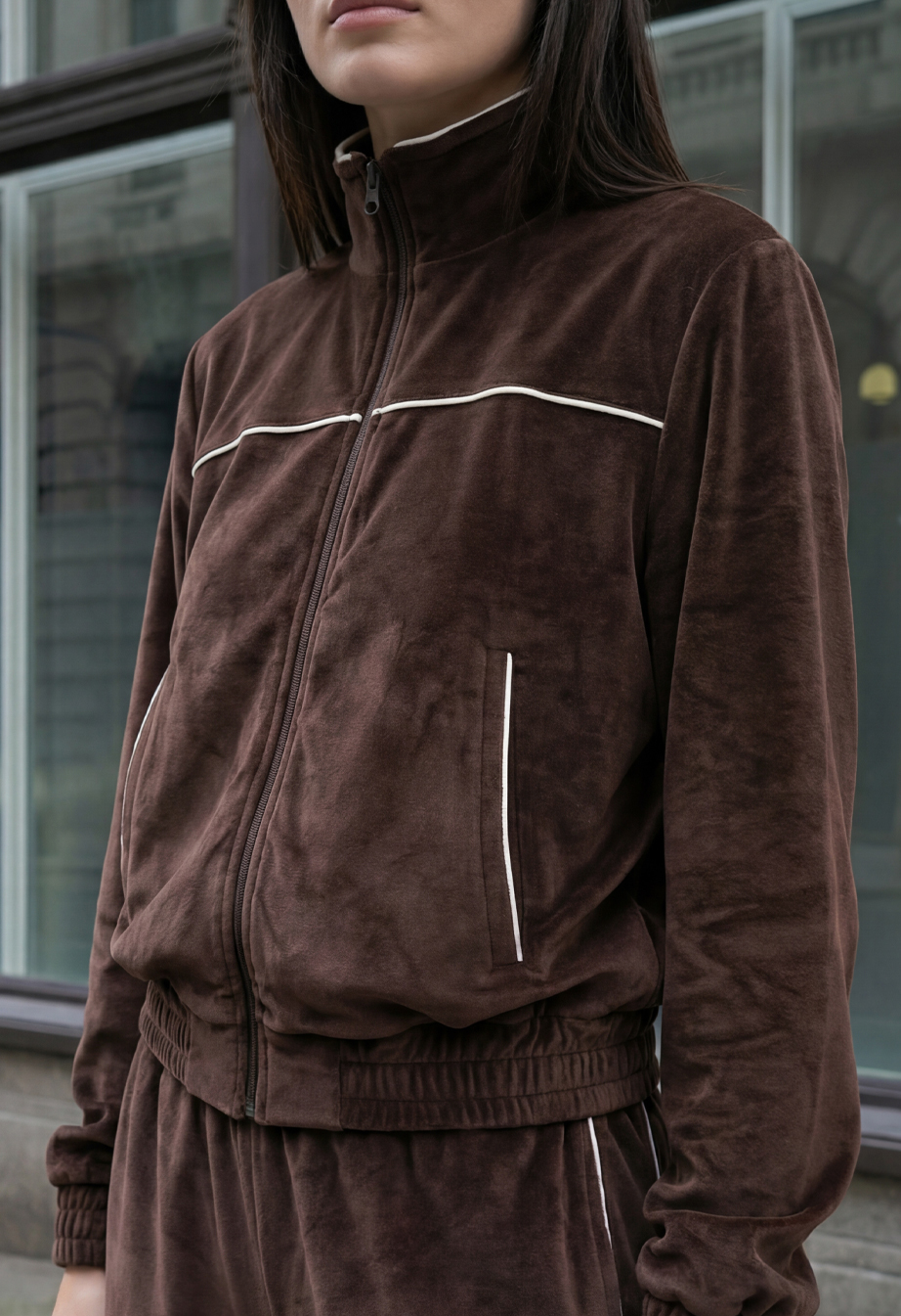 Dres Staff gabi zip dark brown