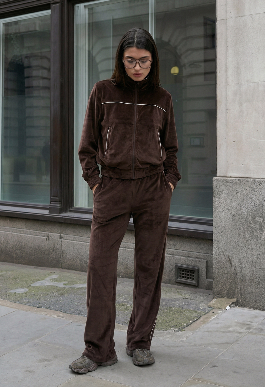 Dres Staff gabi zip dark brown