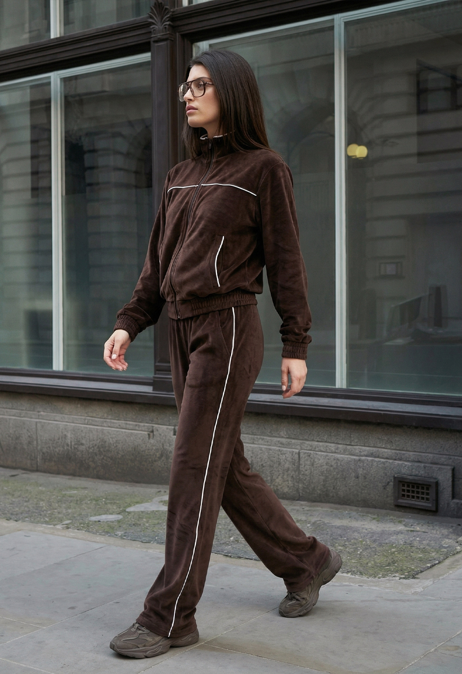 Dres Staff gabi zip dark brown