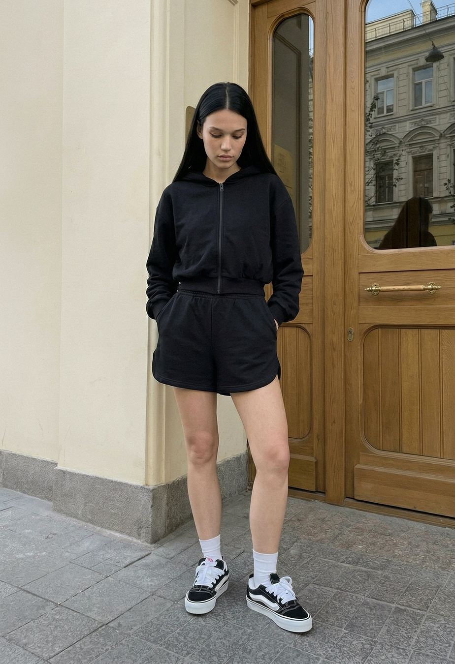 Komplet bluza + spodenki Staff fiz black