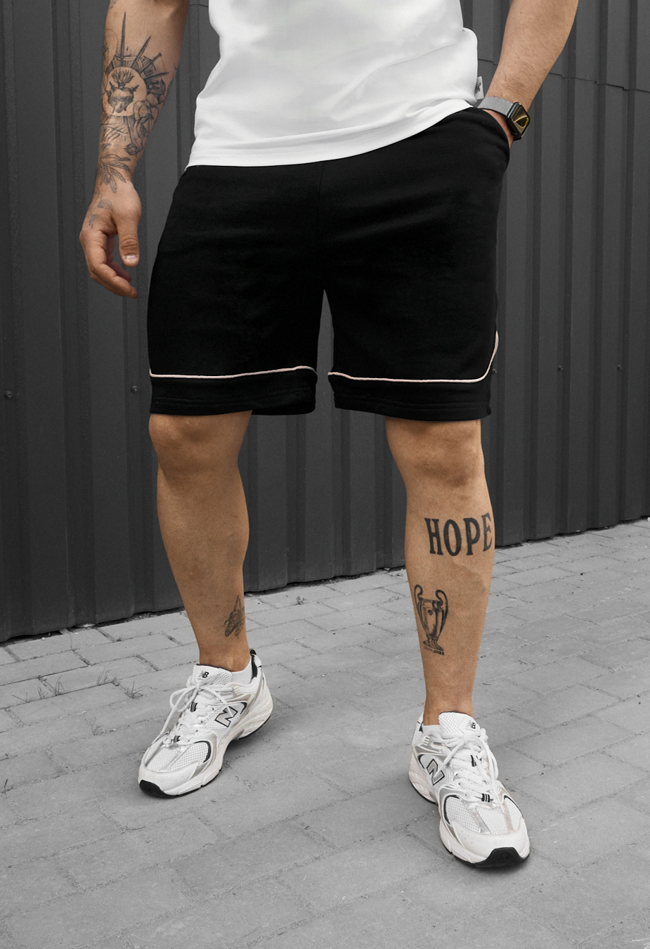 Spodenki Staff ry black & beige