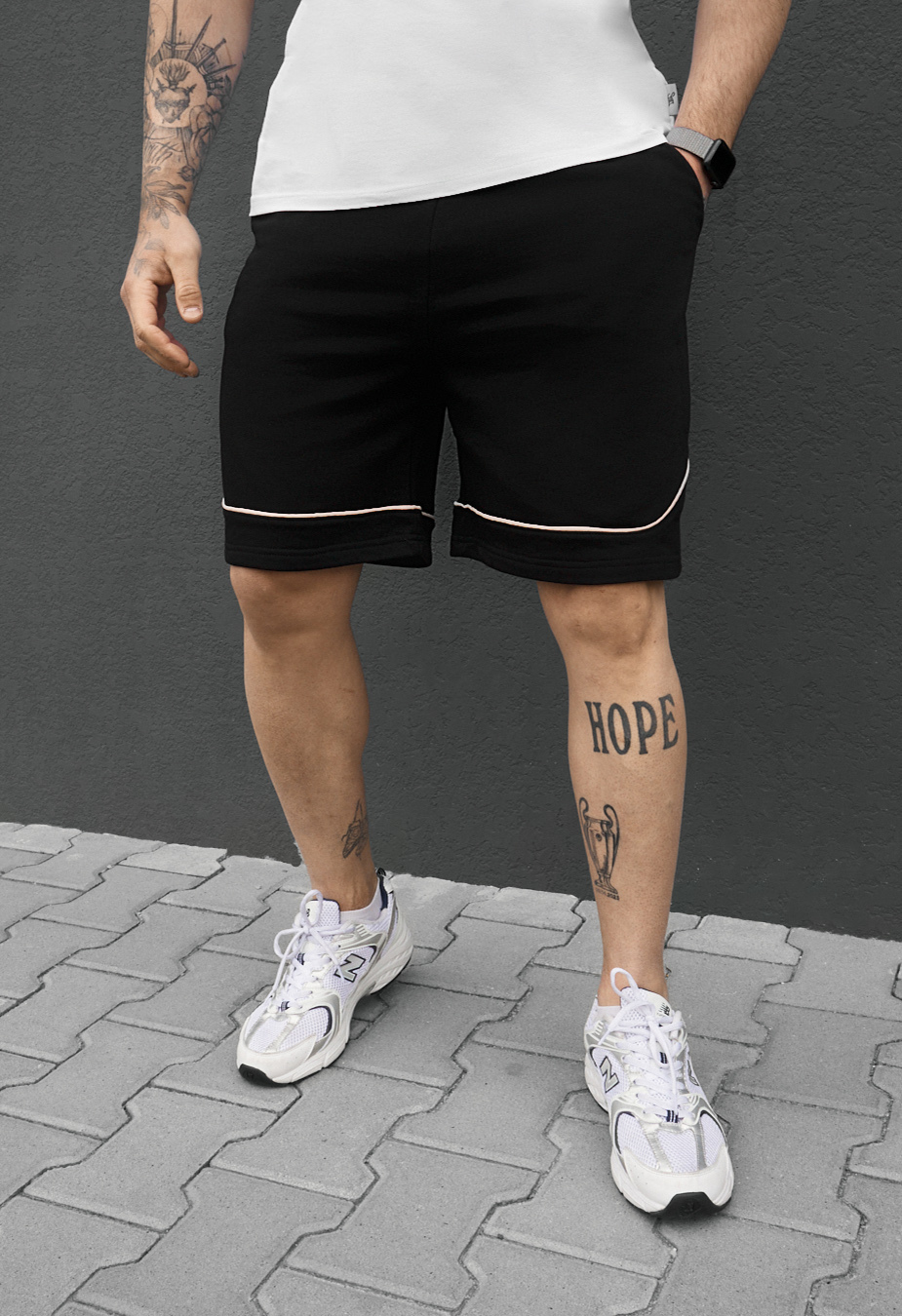 Spodenki Staff ry black & beige