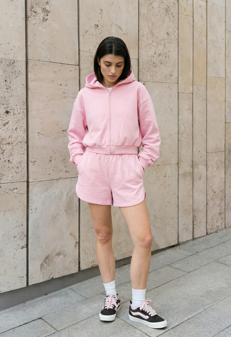 Komplet bluza + spodenki Staff fiz pink