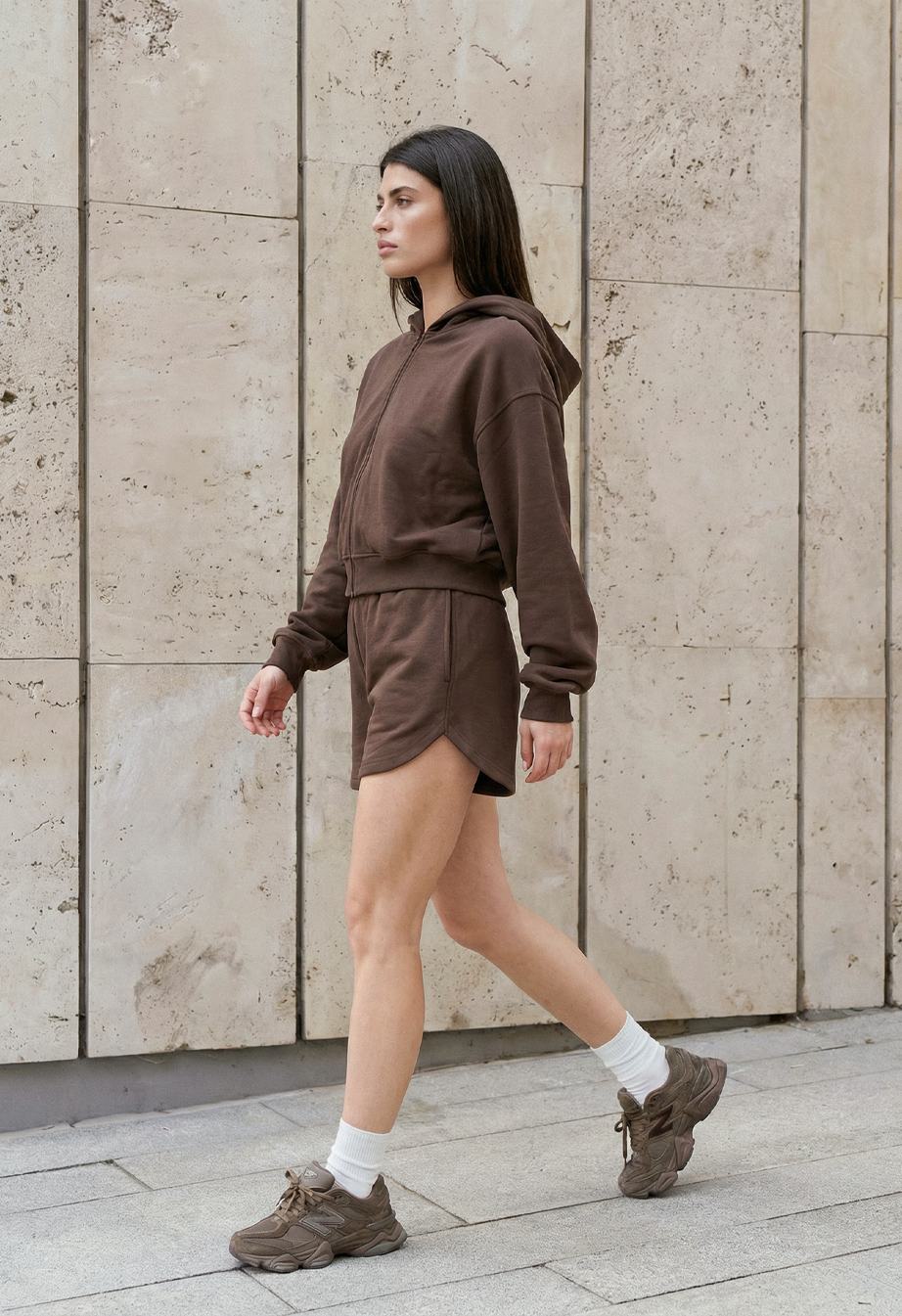 Komplet bluza + spodenki Staff fiz brown