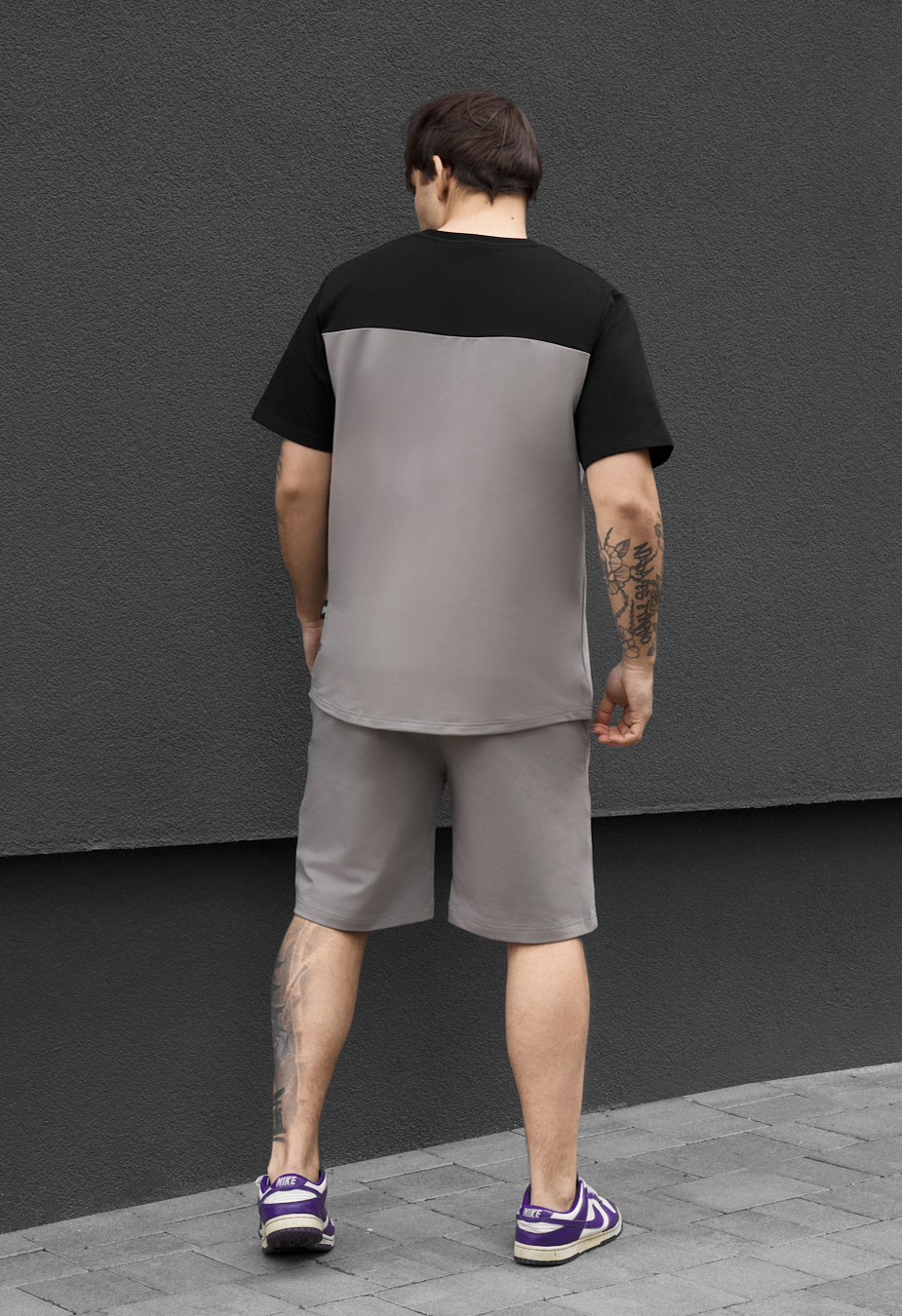 Komplet koszulka + spodenki Staff ko black & gray