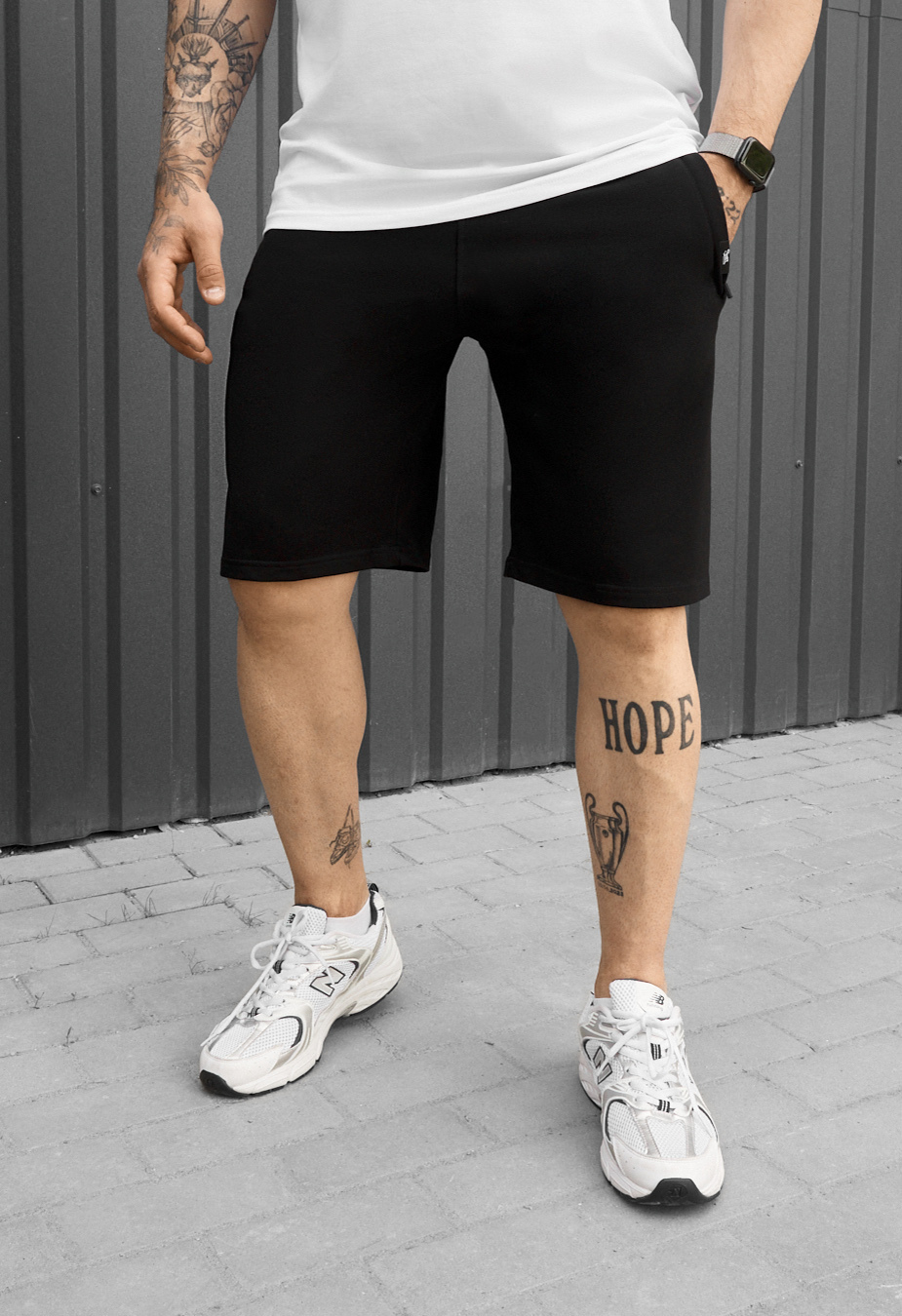 Spodenki Staff wh black