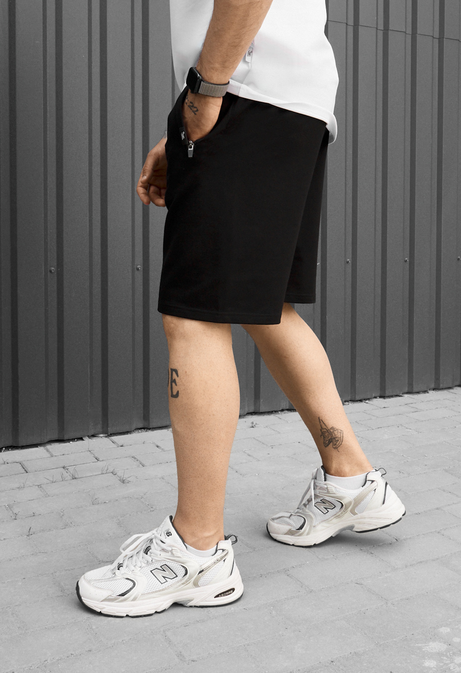 Spodenki Staff wh black