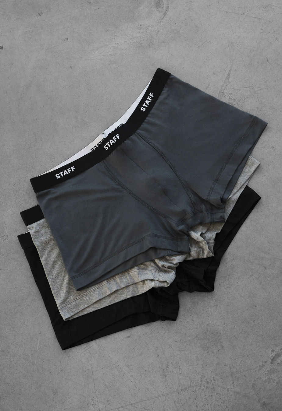 Majtki Staff black/gray melange/dark gray