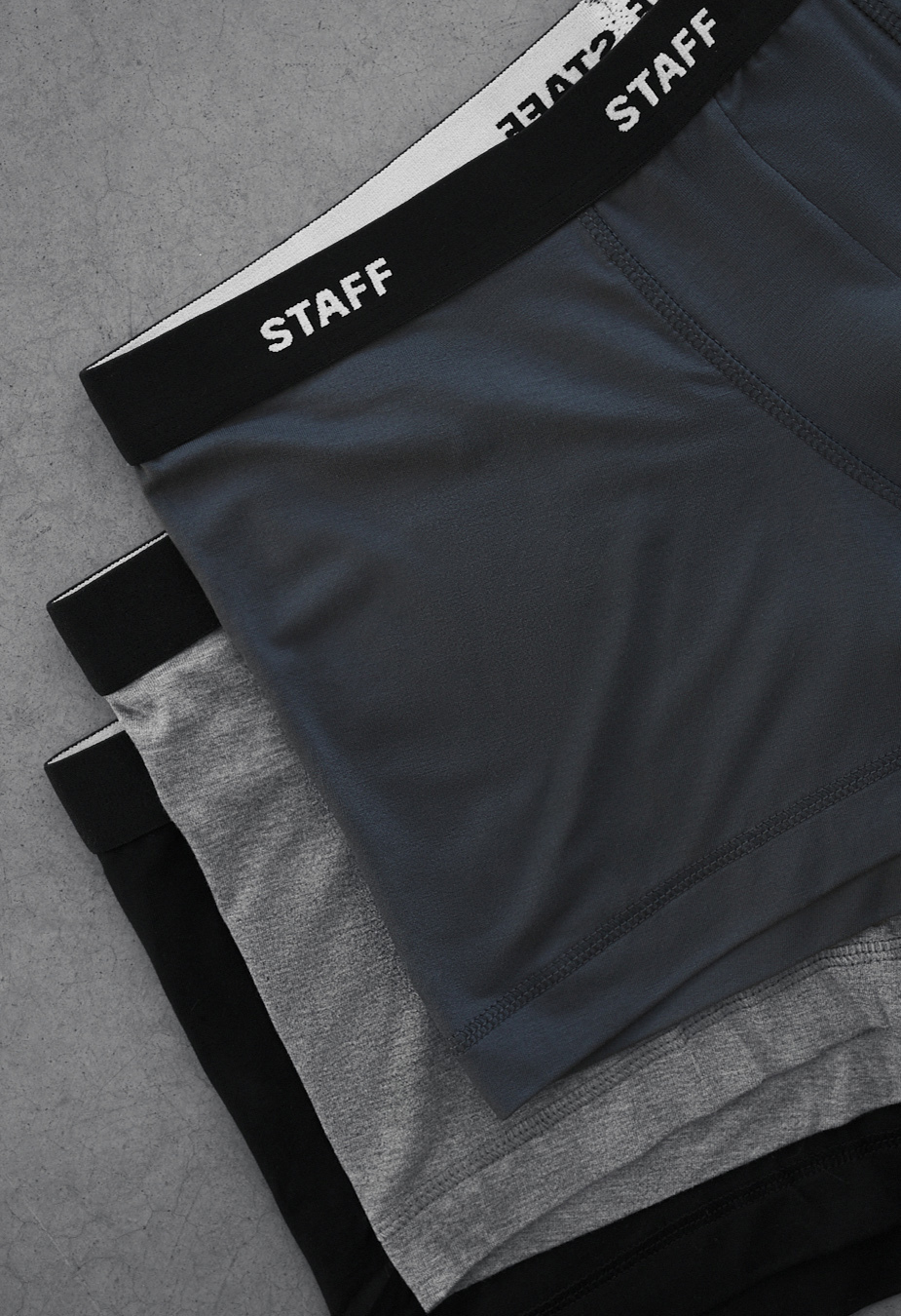 Majtki Staff black/gray melange/dark gray