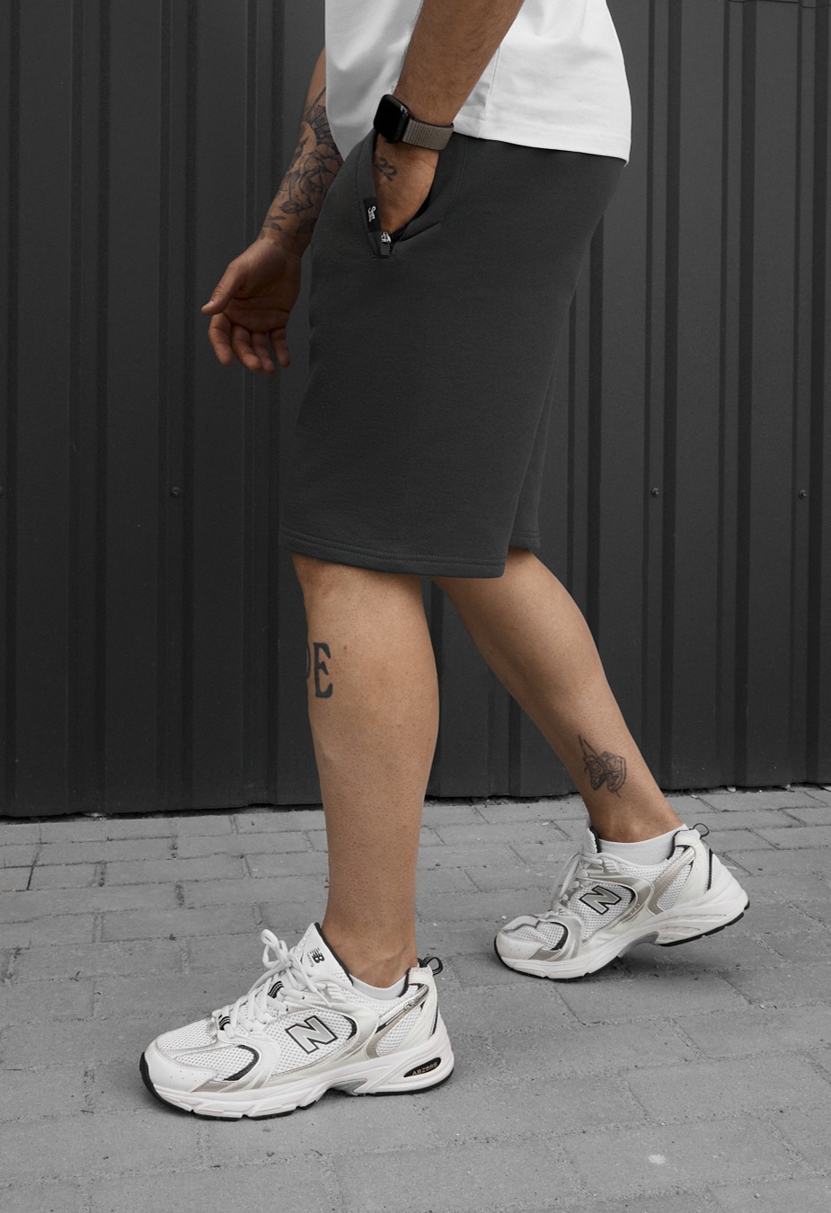 Spodenki Staff wh dark gray