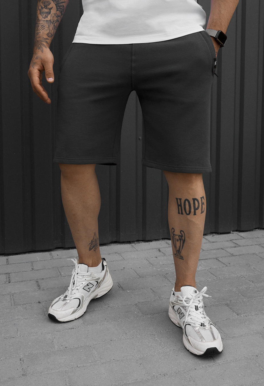 Spodenki Staff wh dark gray