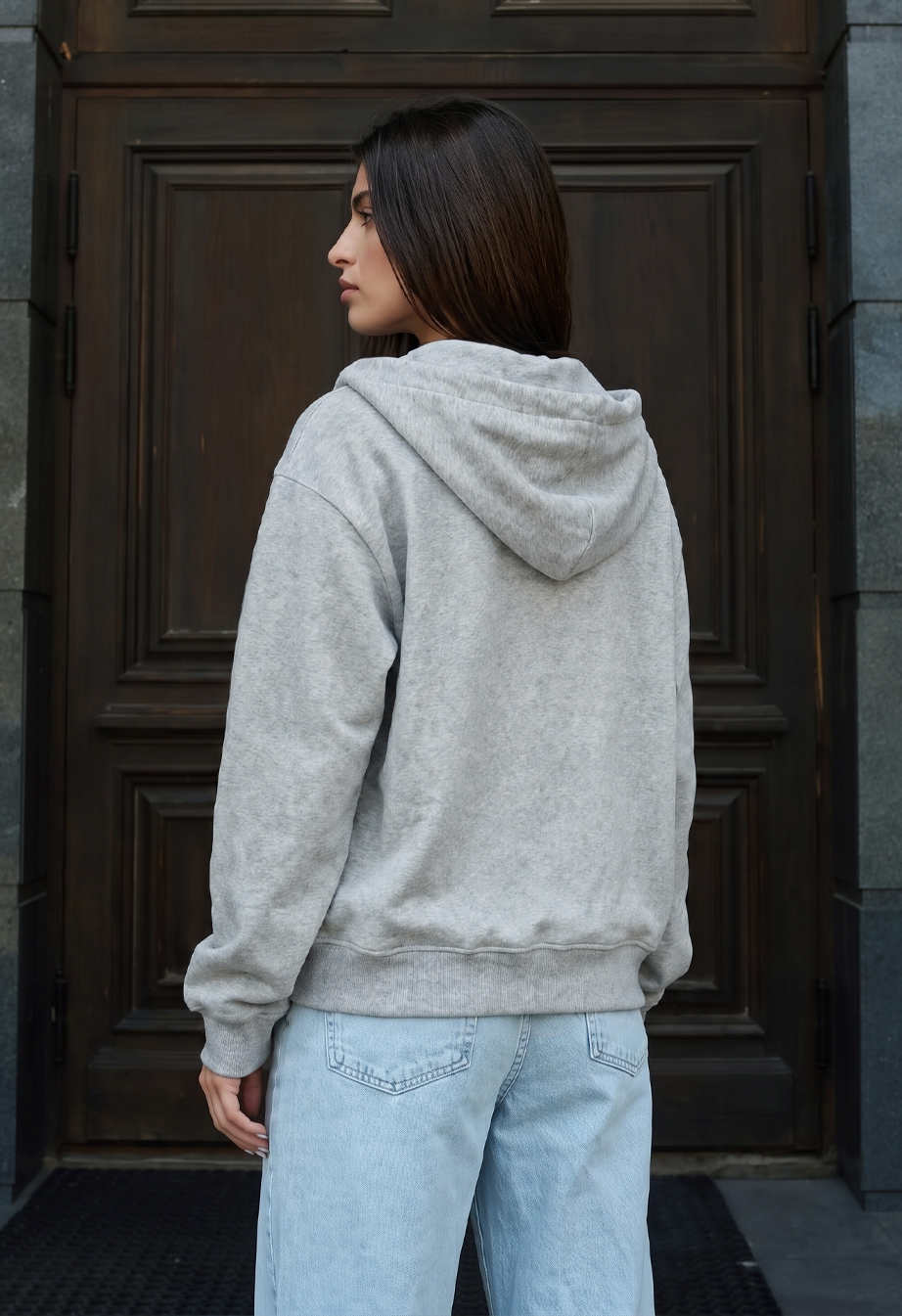 Bluza Staff mi gray melange oversize