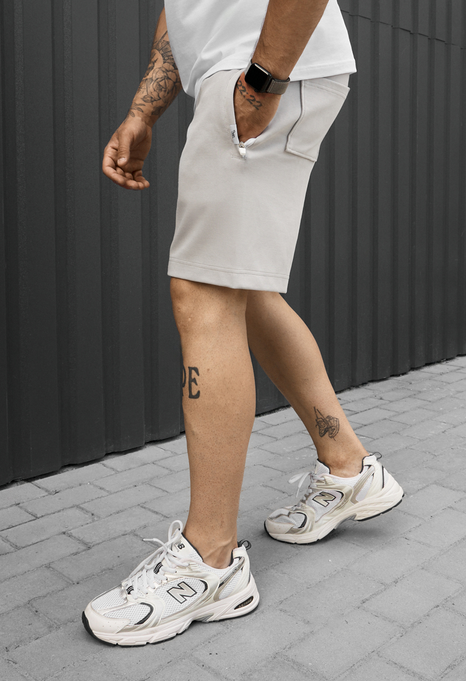 Spodenki Staff tru light grey