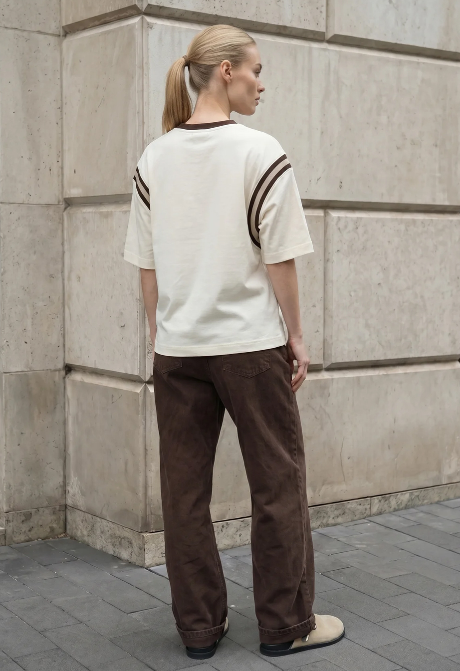 Koszulka Staff en milk & brown