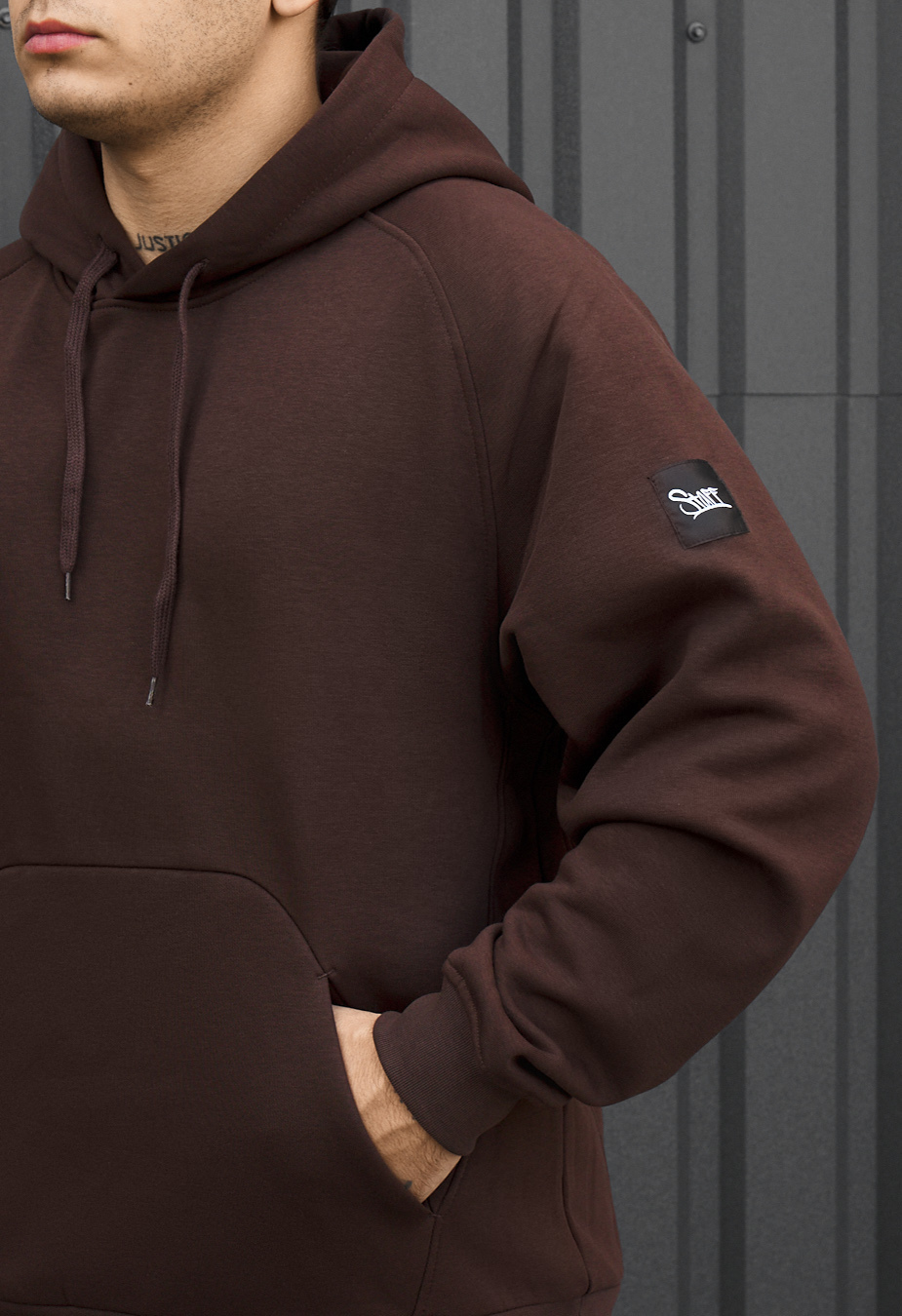 Dres Staff es dark brown oversize fleece