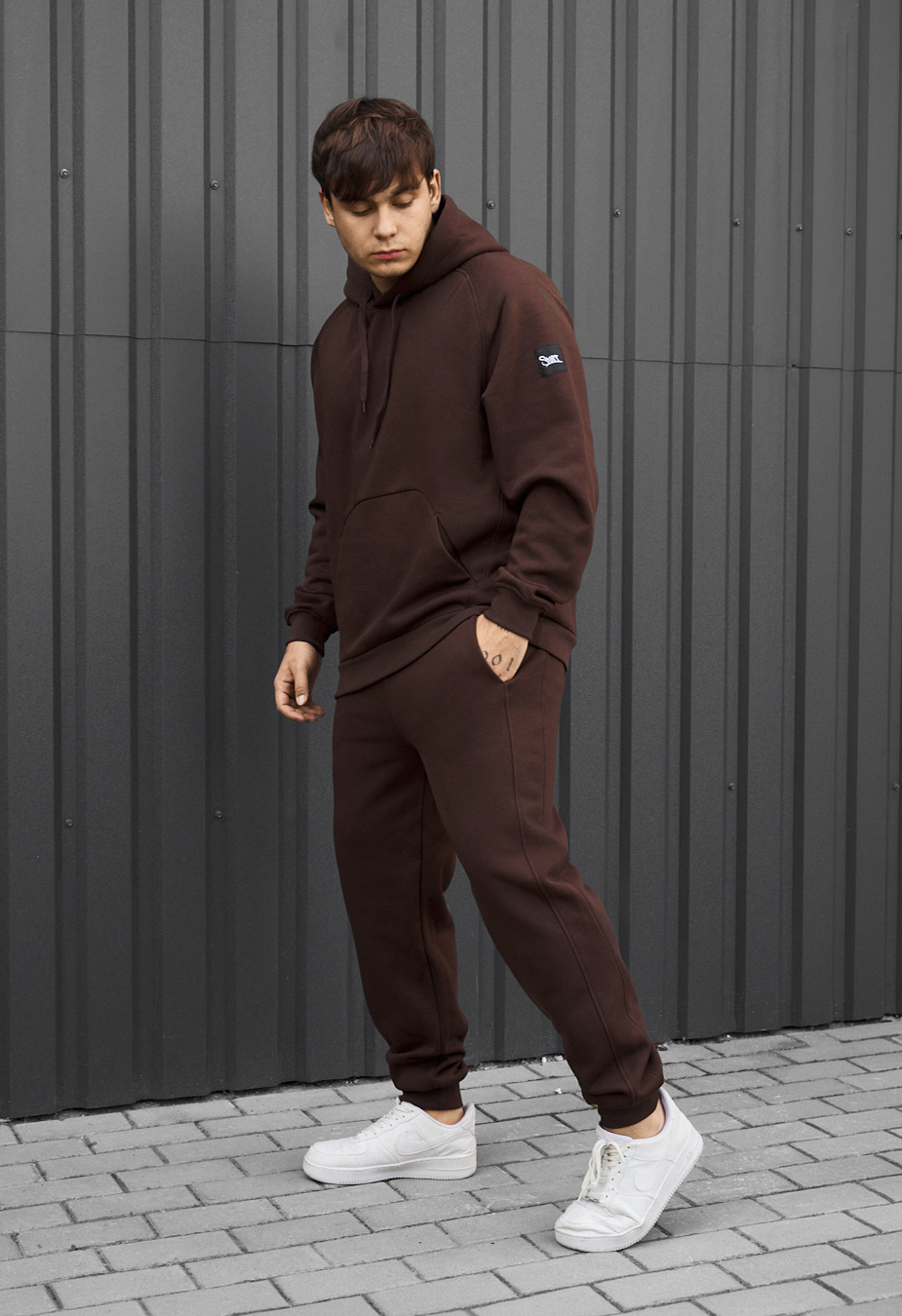 Dres Staff es dark brown oversize fleece