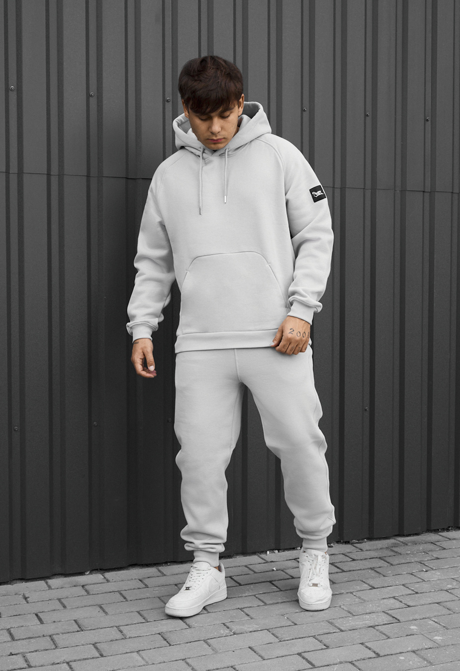 Dres Staff es light gray oversize fleece