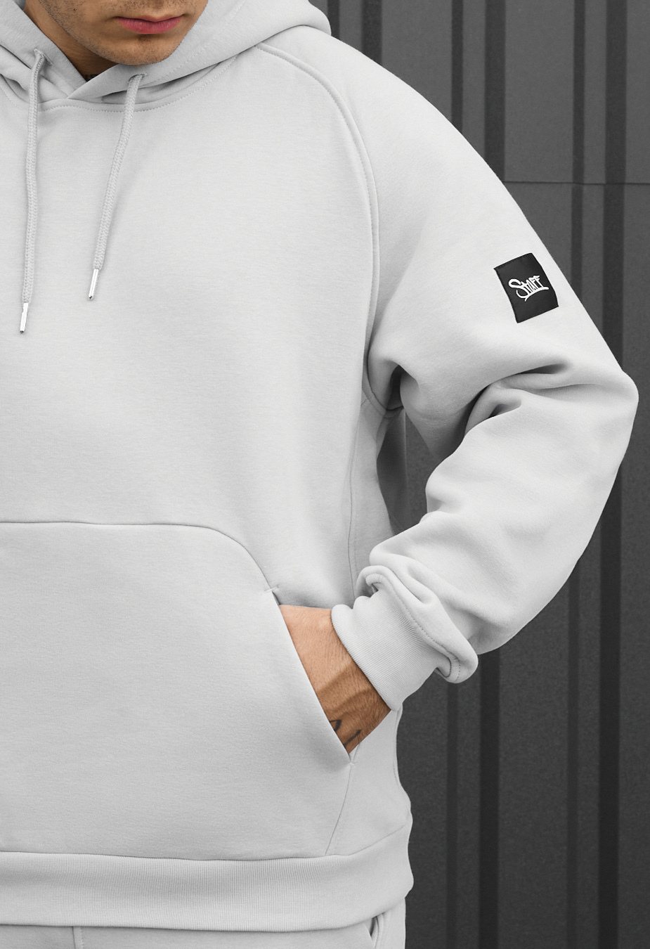 Dres Staff es light gray oversize fleece