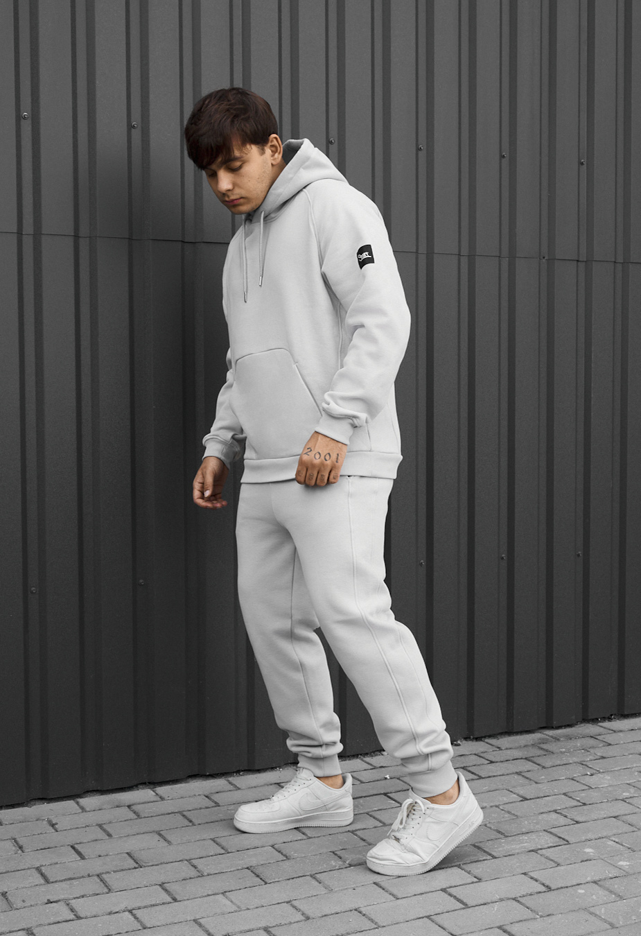 Dres Staff es light gray oversize fleece
