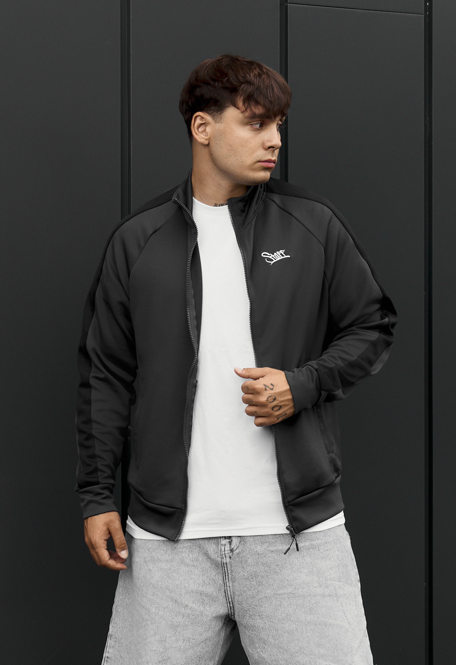 Olimpijka Staff logo stripes dark gray