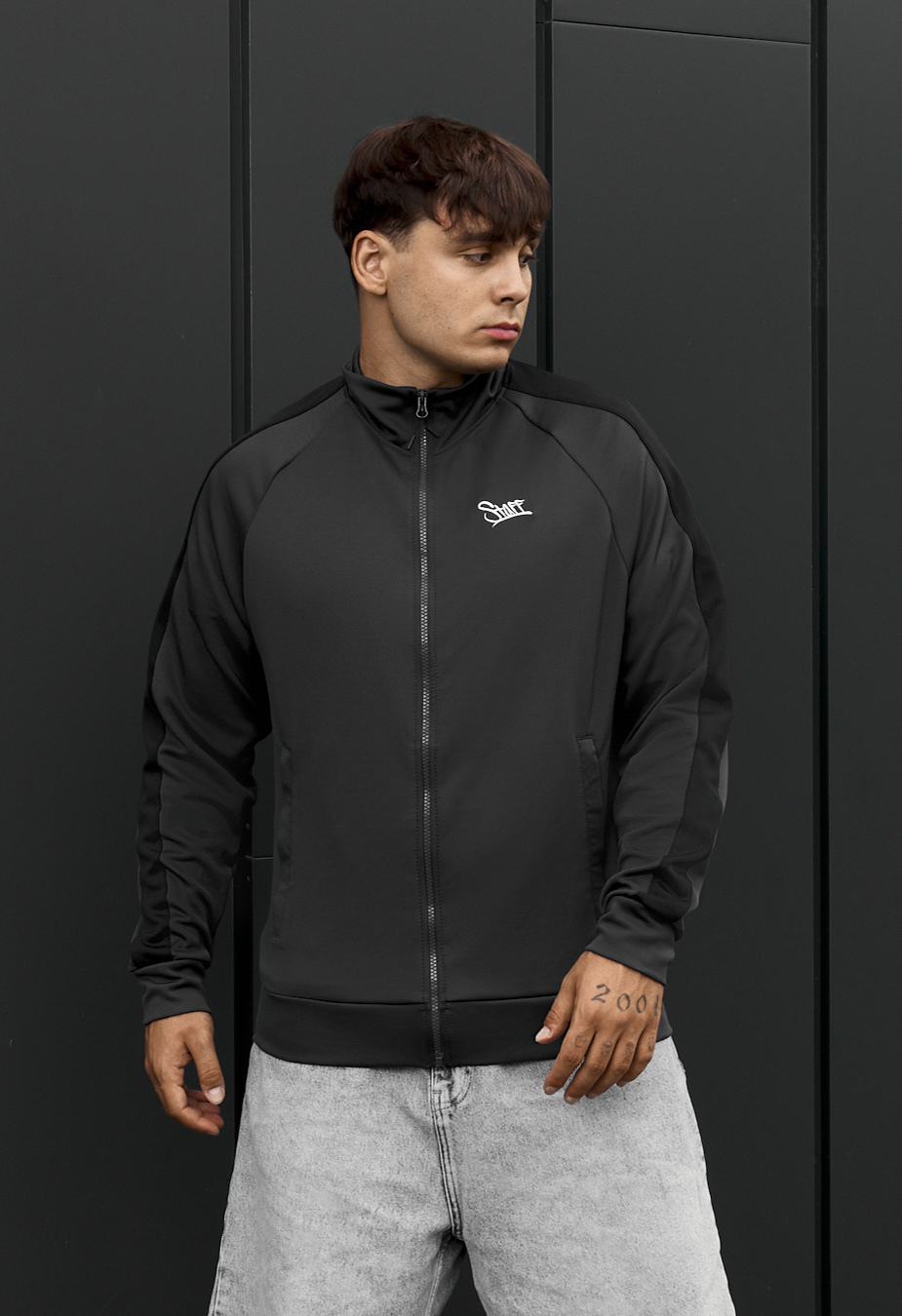 Olimpijka Staff logo stripes dark gray