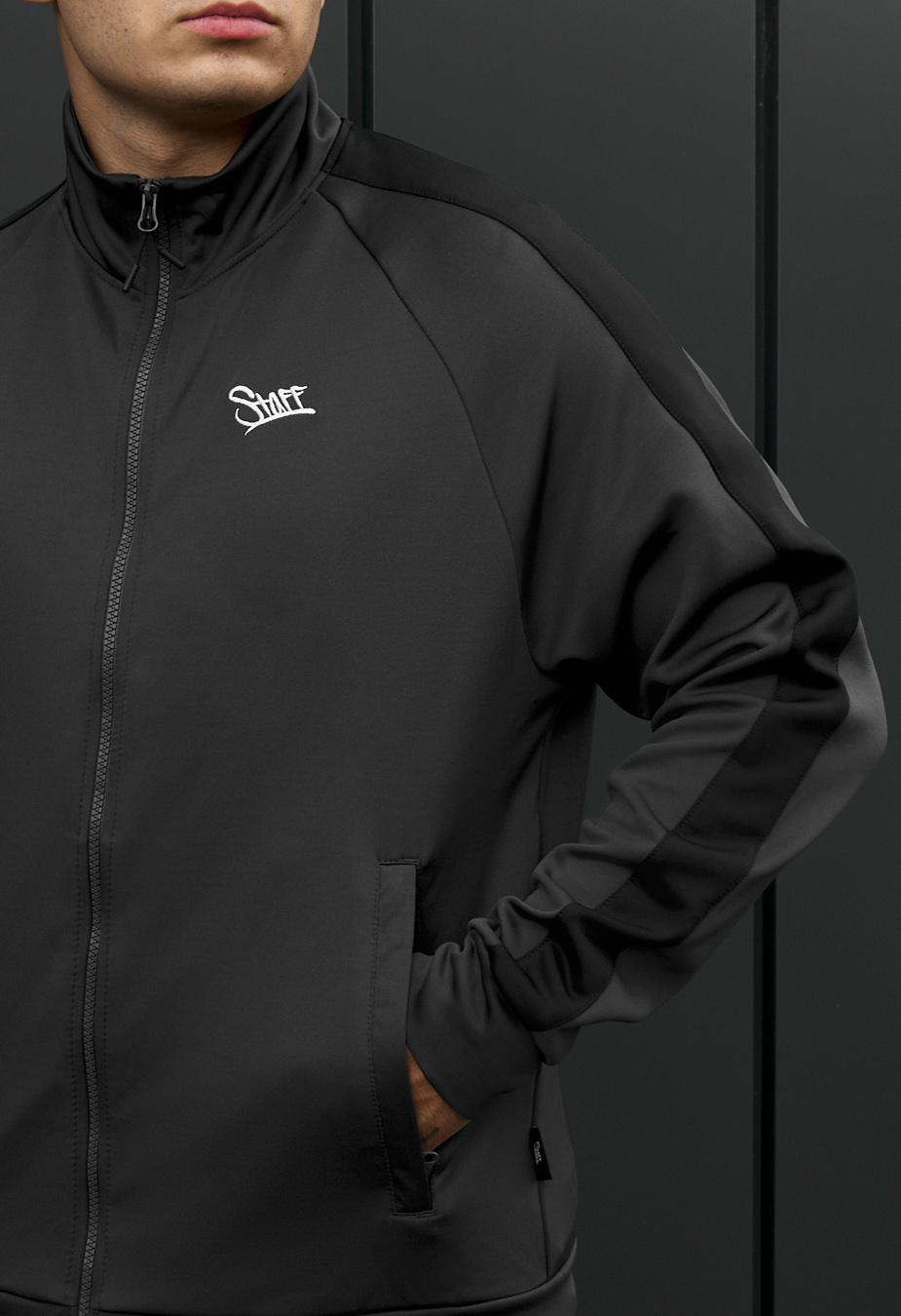 Olimpijka Staff logo stripes dark gray