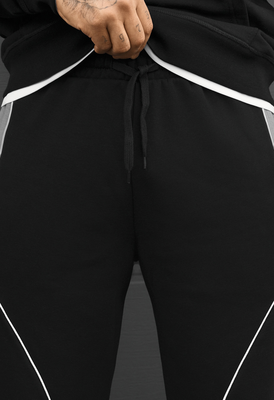 Spodnie dresowe Staff fd black & gray reflective fleece