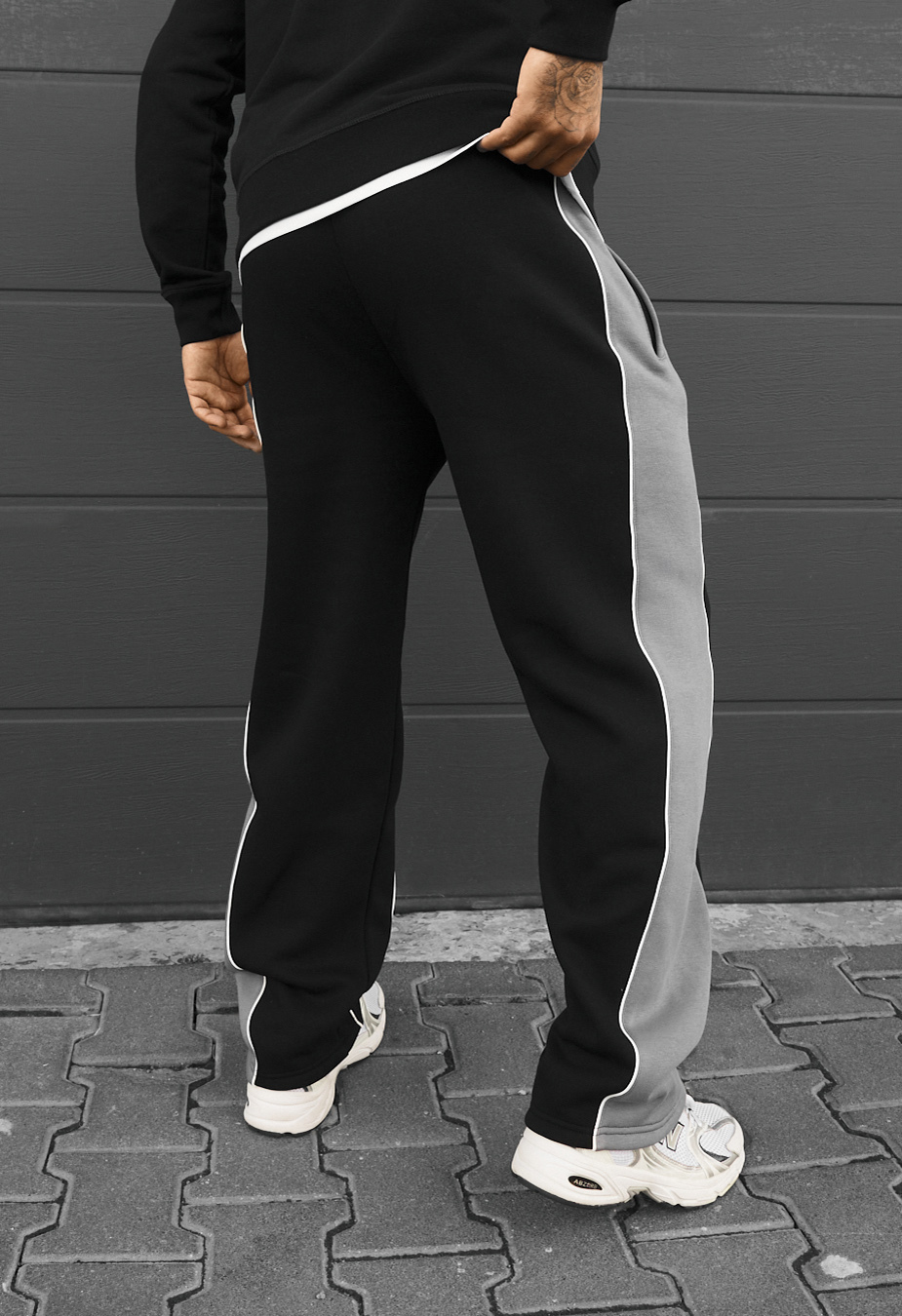 Spodnie dresowe Staff fd black & gray reflective fleece
