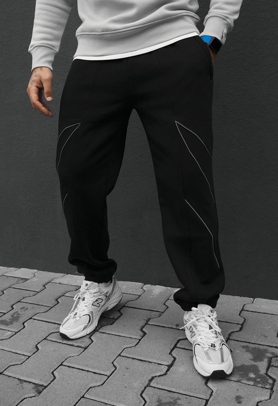 Spodnie dresowe Staff im black reflective fleece