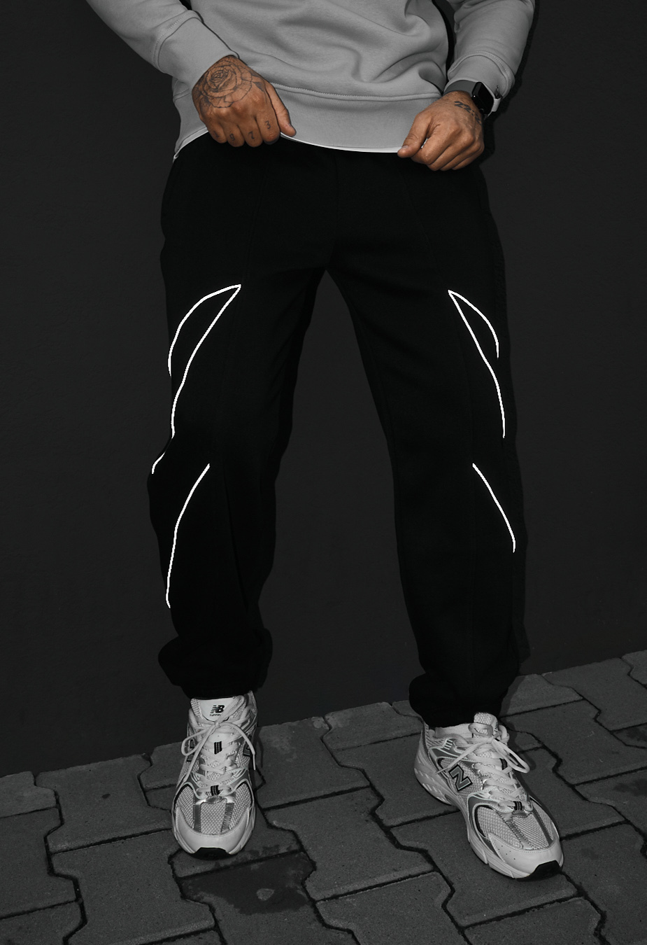 Spodnie dresowe Staff im black reflective fleece