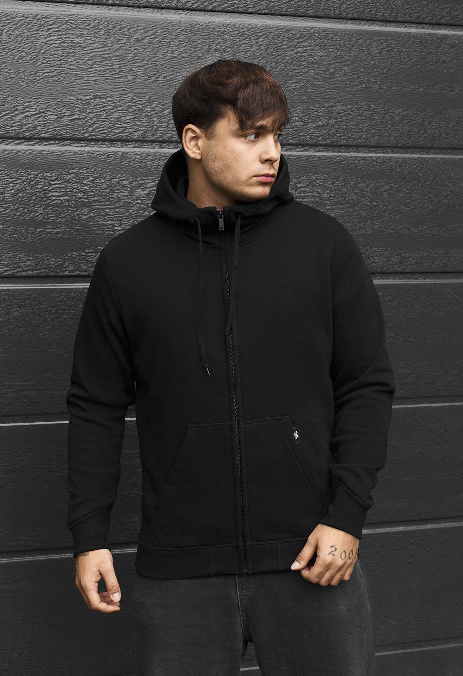 Bluza Staff zip black fleece
