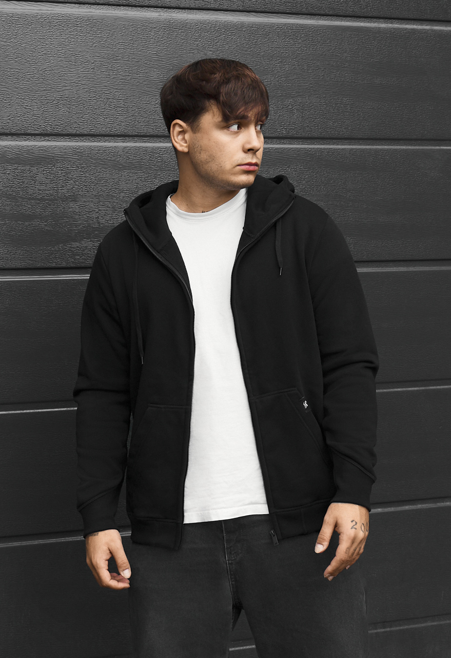 Bluza Staff zip black fleece