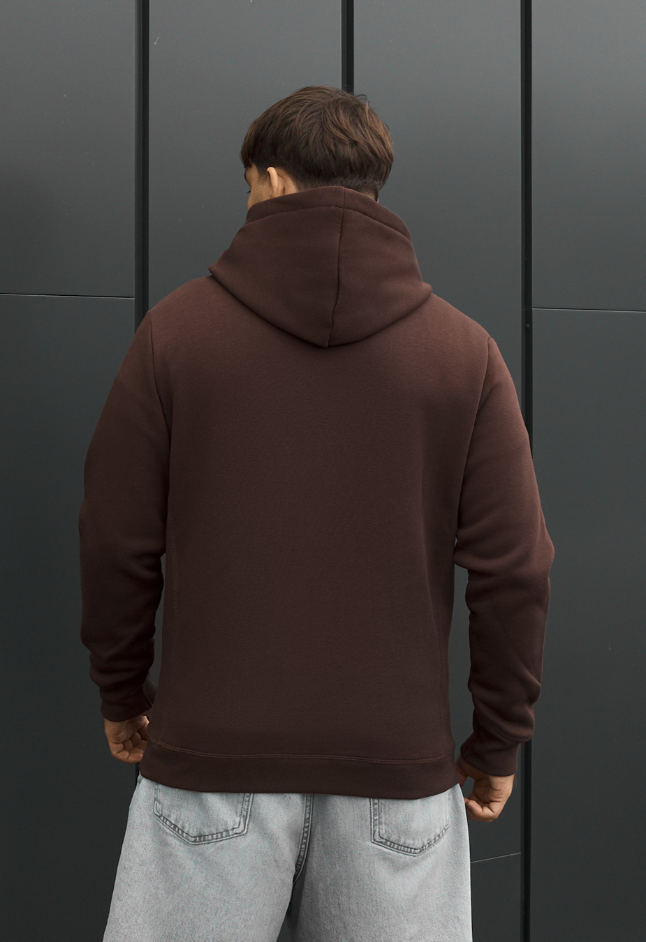 Bluza Staff zip dark brown fleece