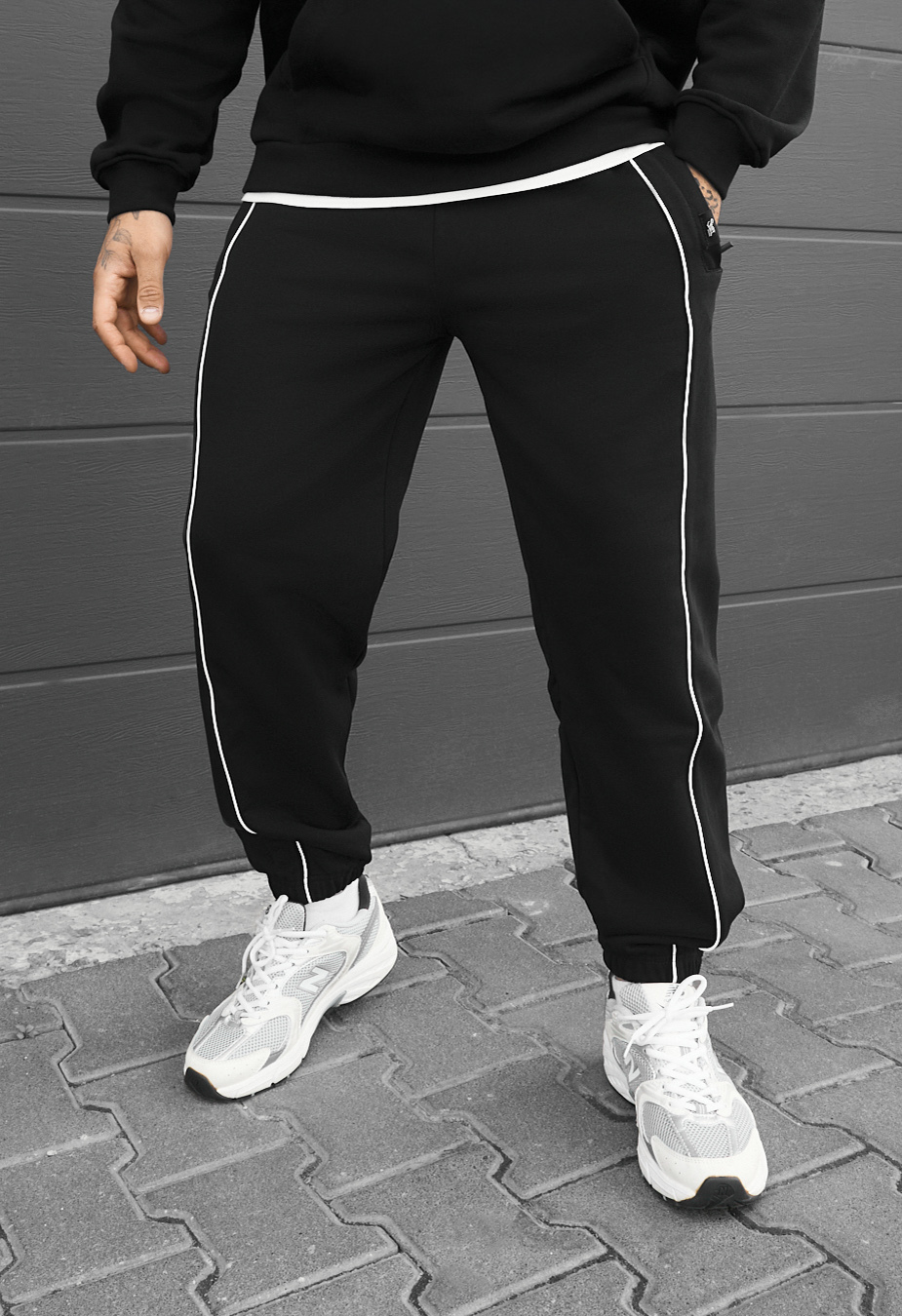 Spodnie dresowe Staff siv black reflective