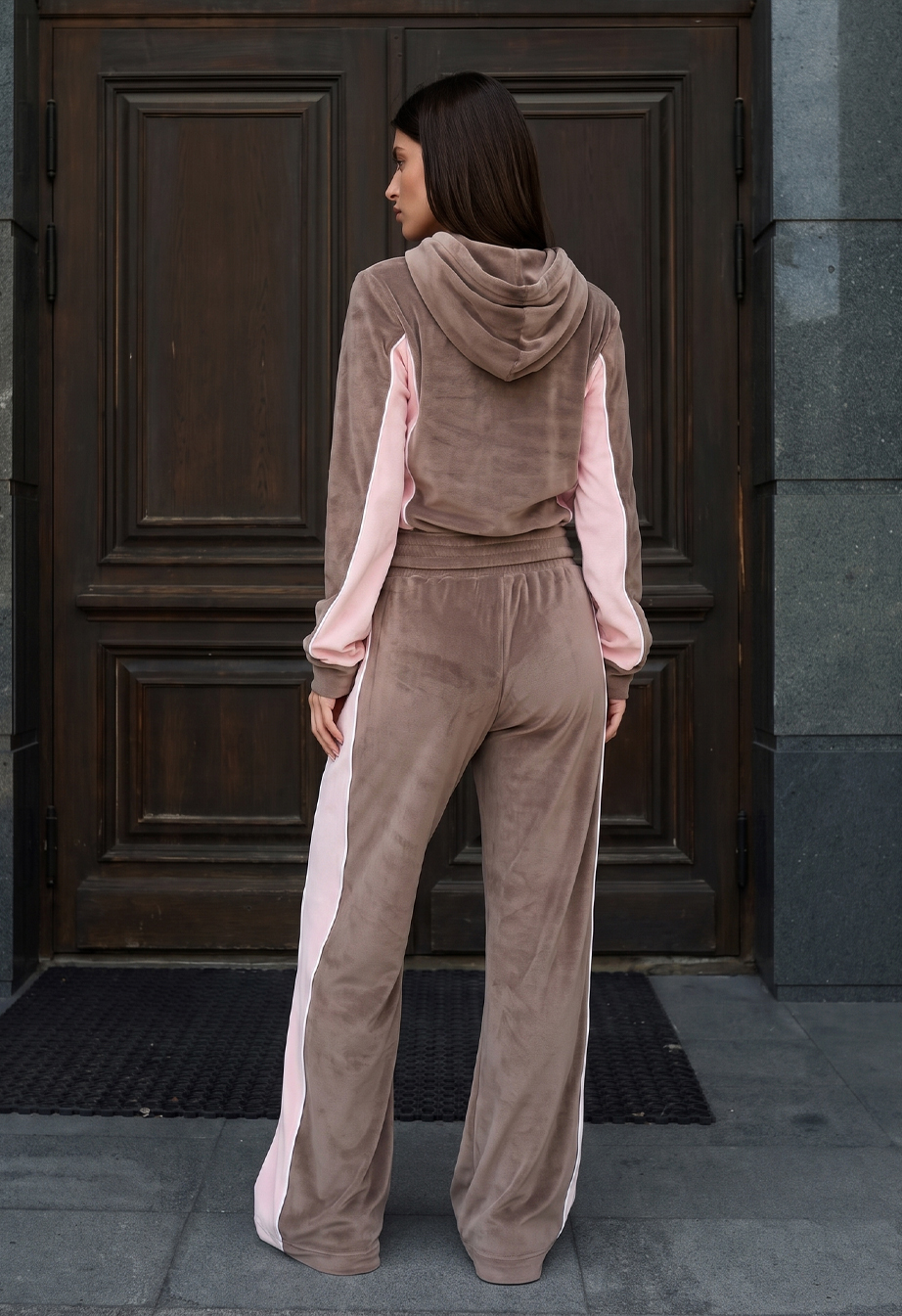 Dres Staff light brown & pink fleece