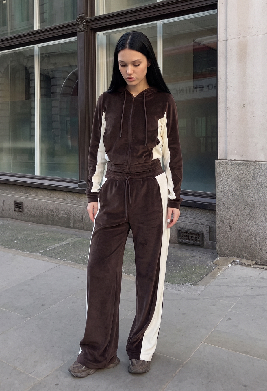 Dres Staff dark brown & milk fleece