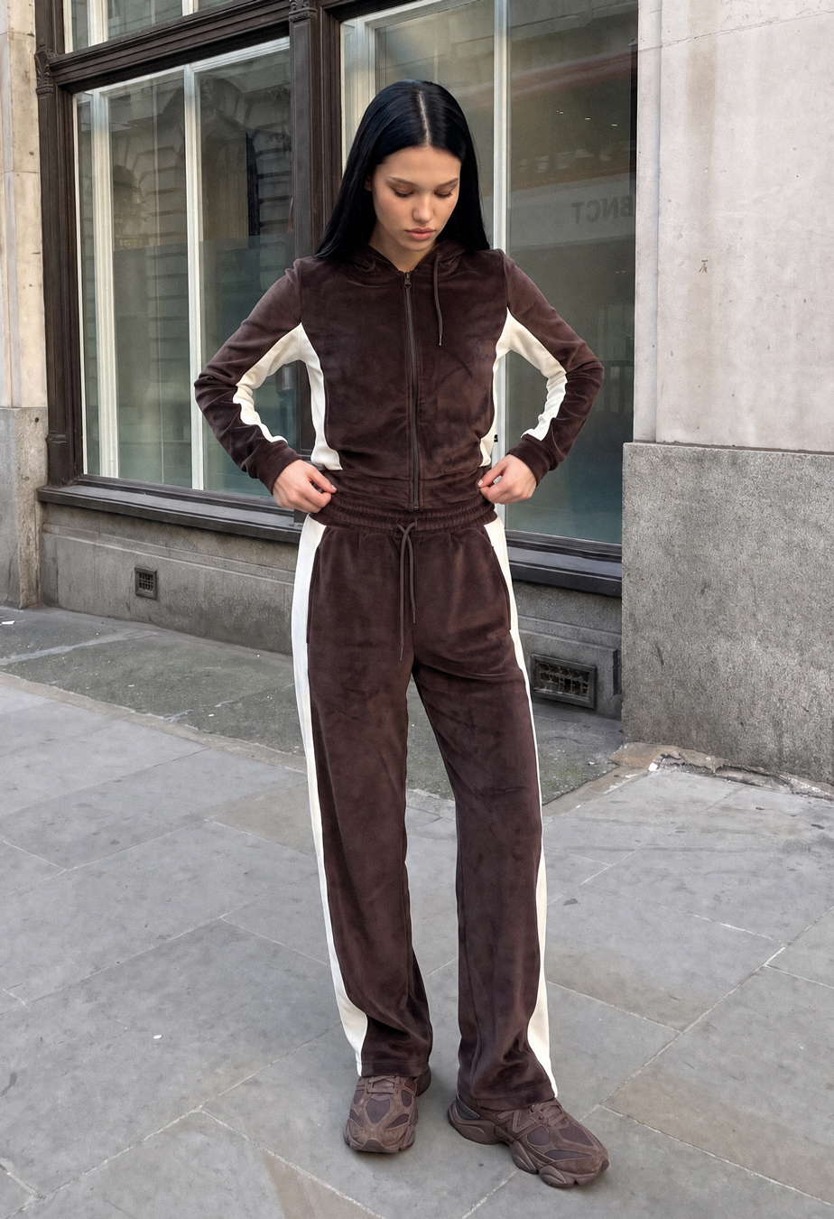 Dres Staff dark brown & milk fleece