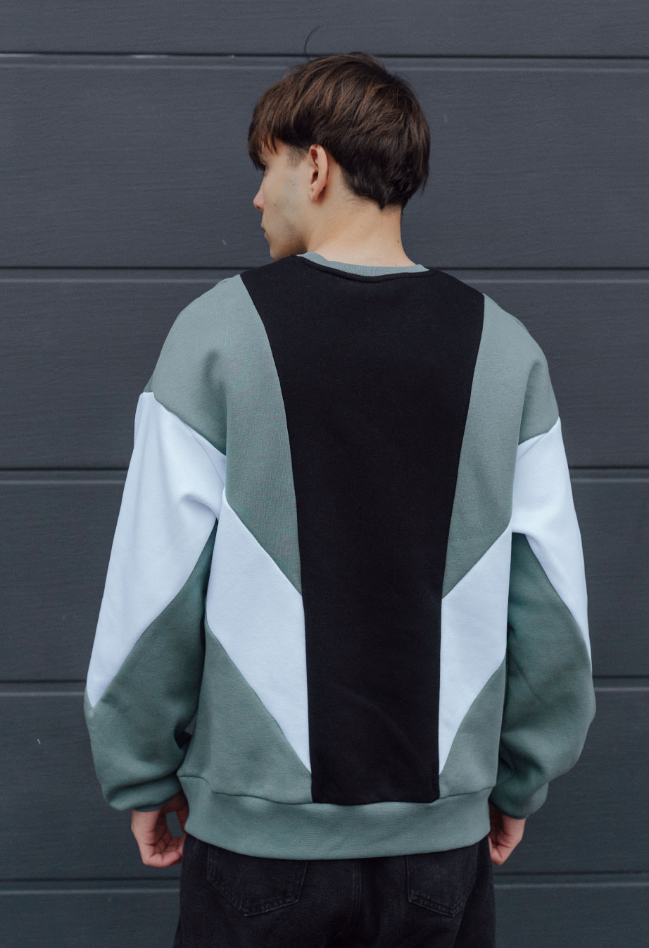 Bluza Staff retro turquoise oversize fleece
