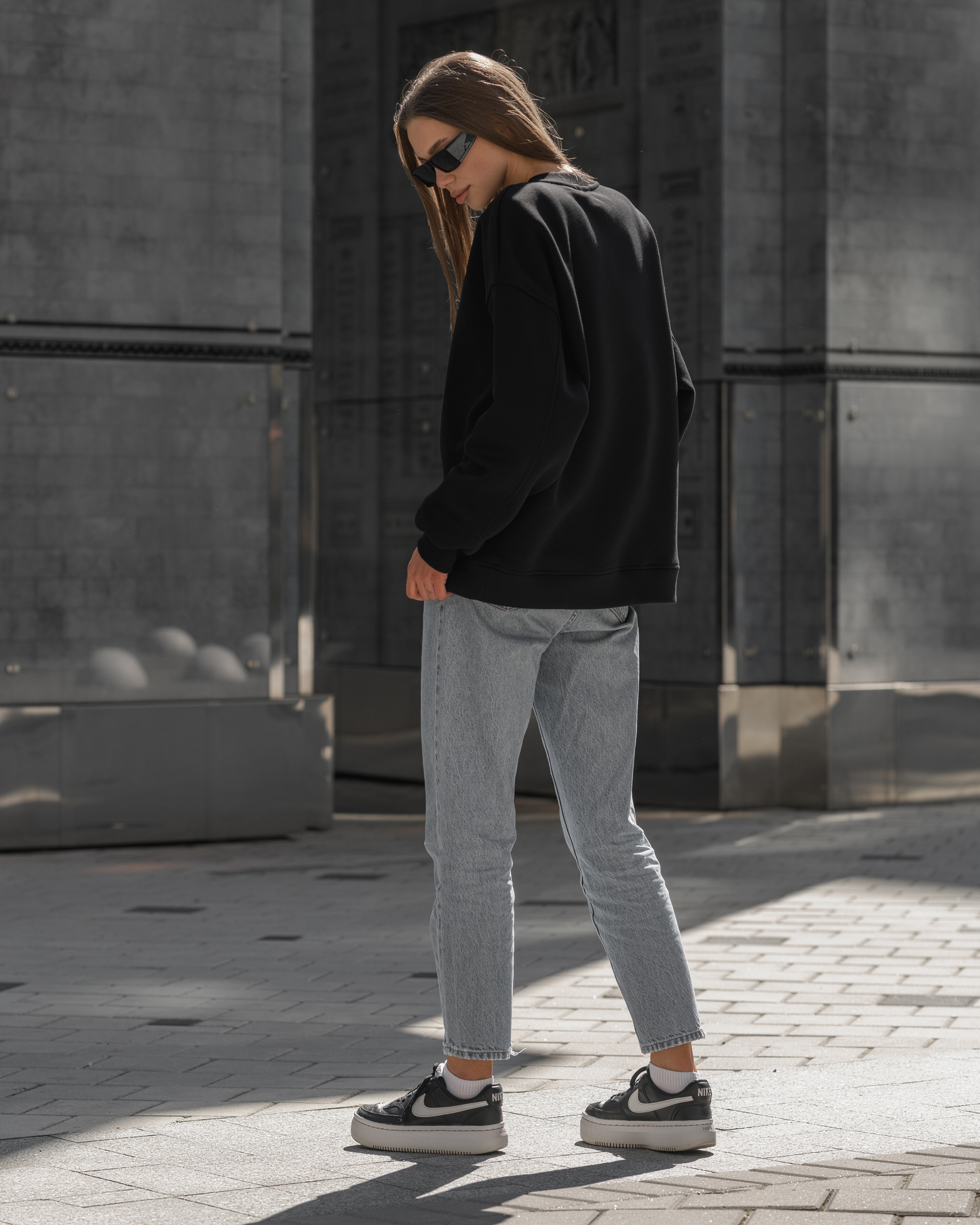 Damska bluza Staff vi black oversize fleece