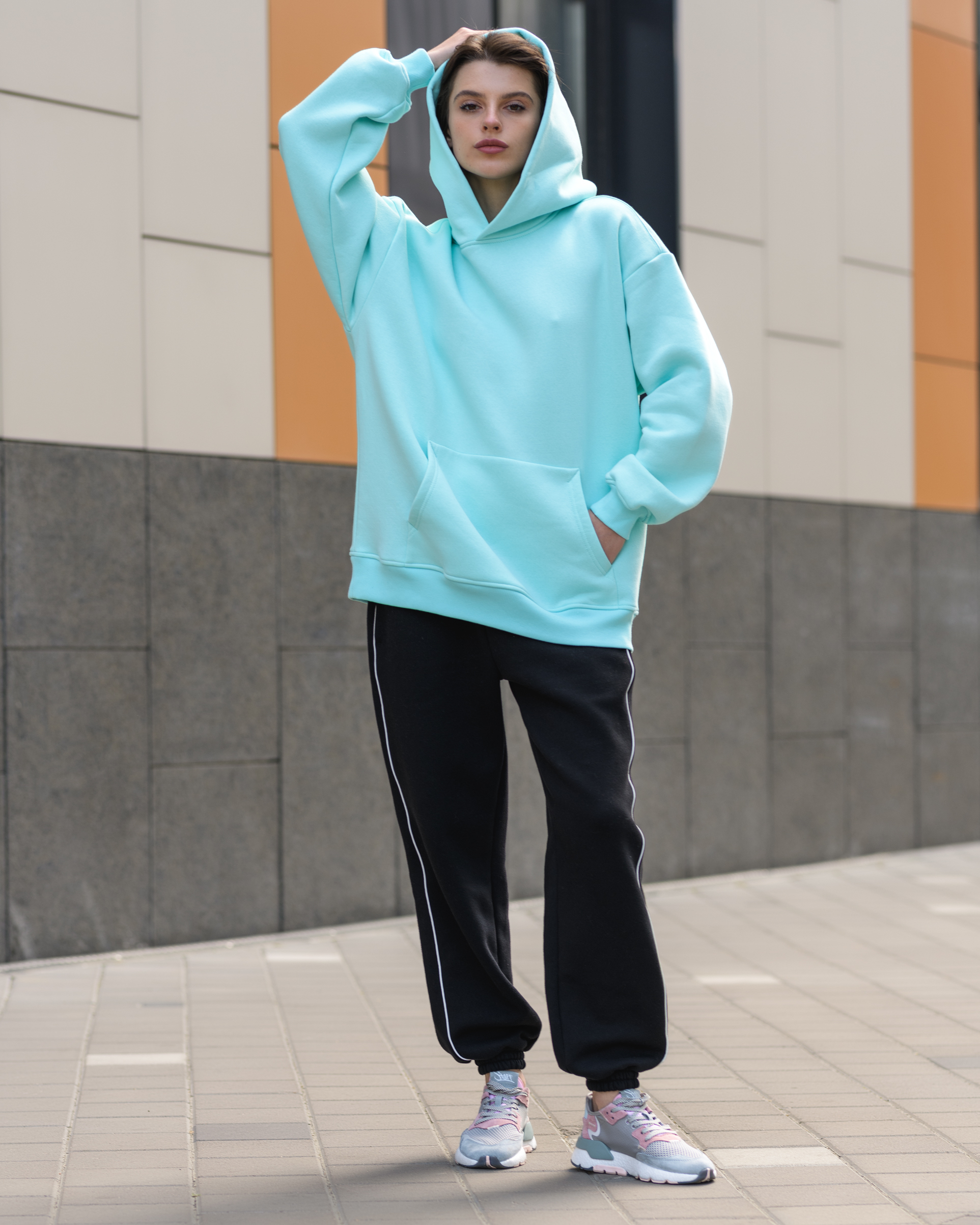 Damska bluza Staff mint oversize fleece