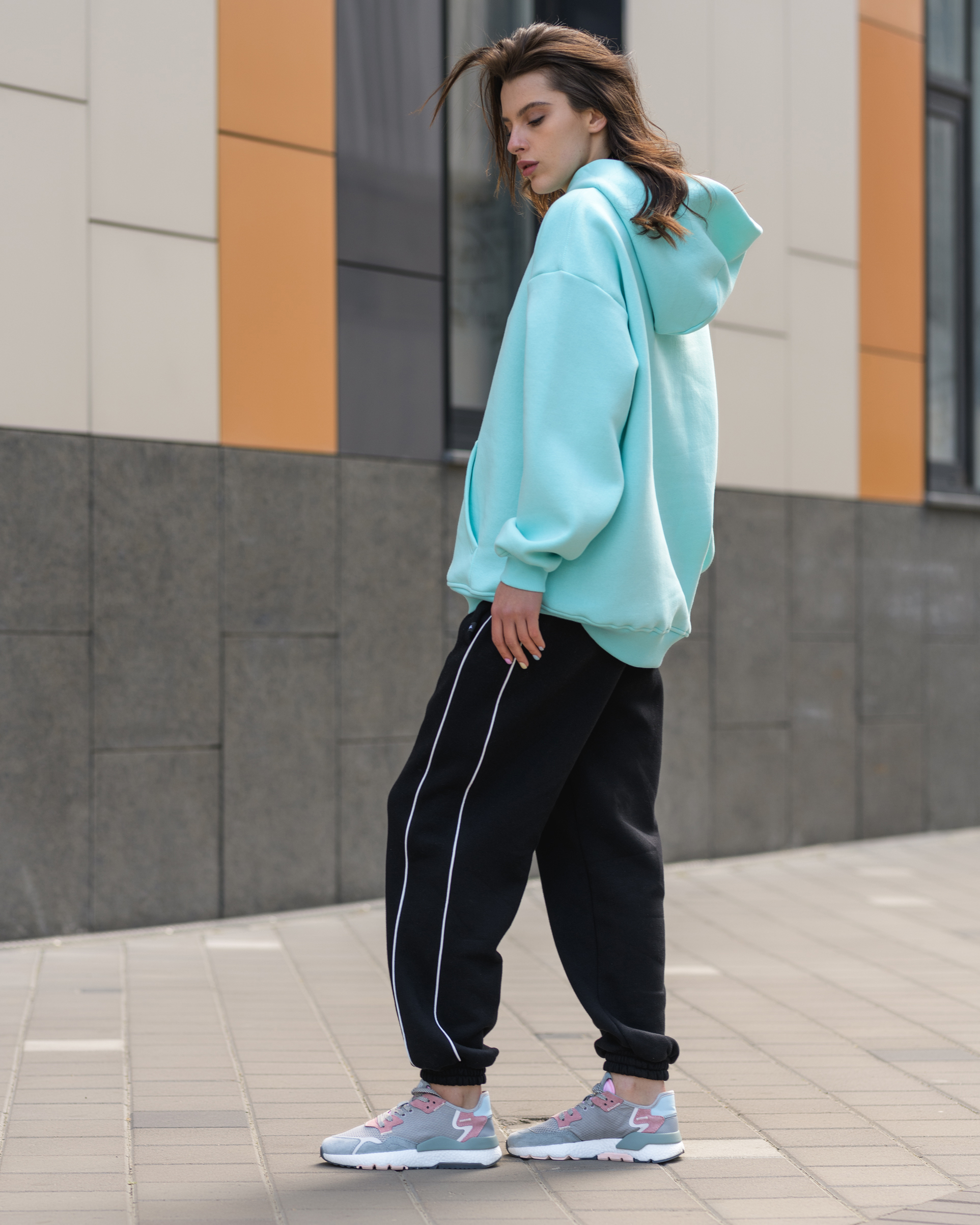 Damska bluza Staff mint oversize fleece