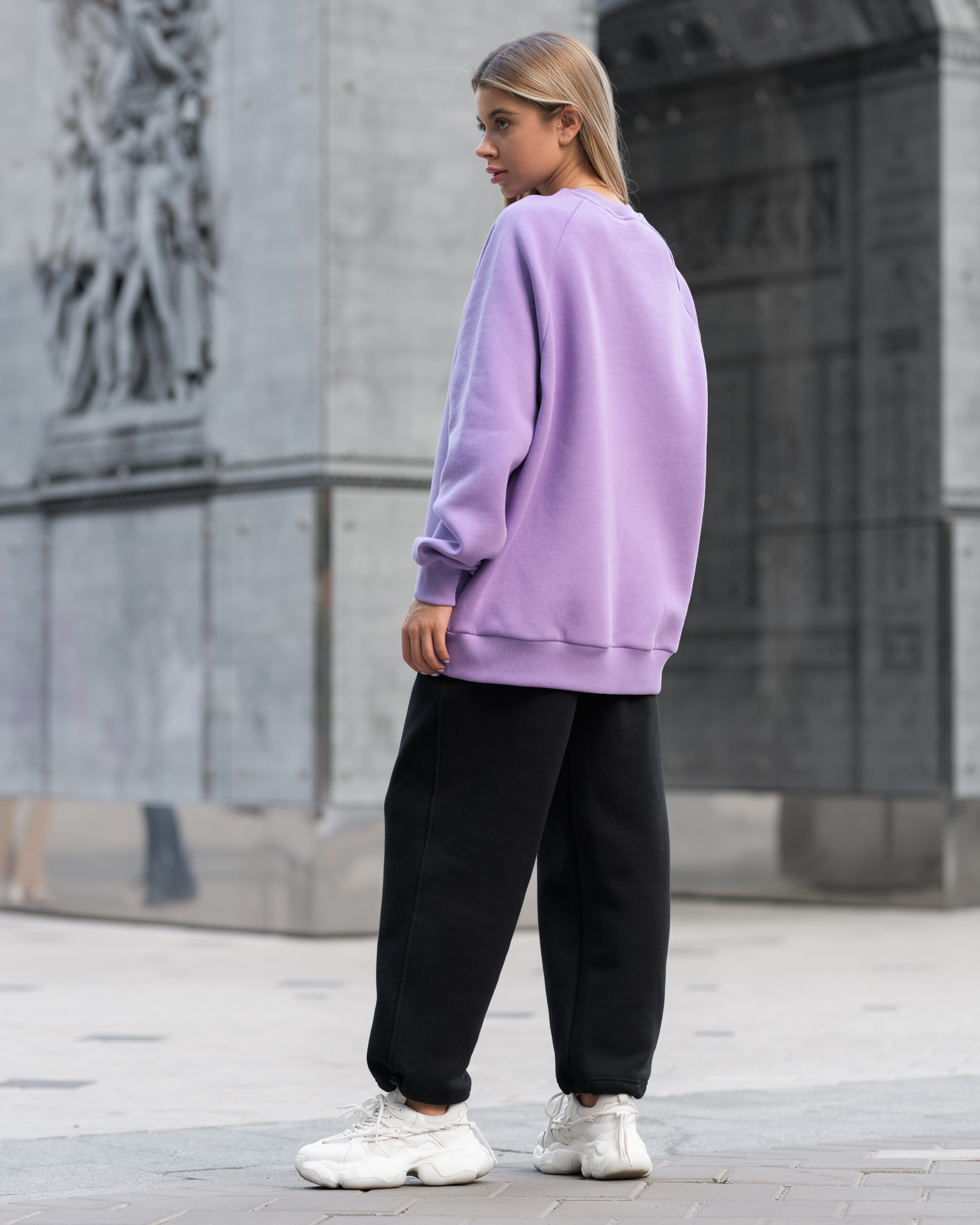 Damska bluza Staff light violet oversize fleece